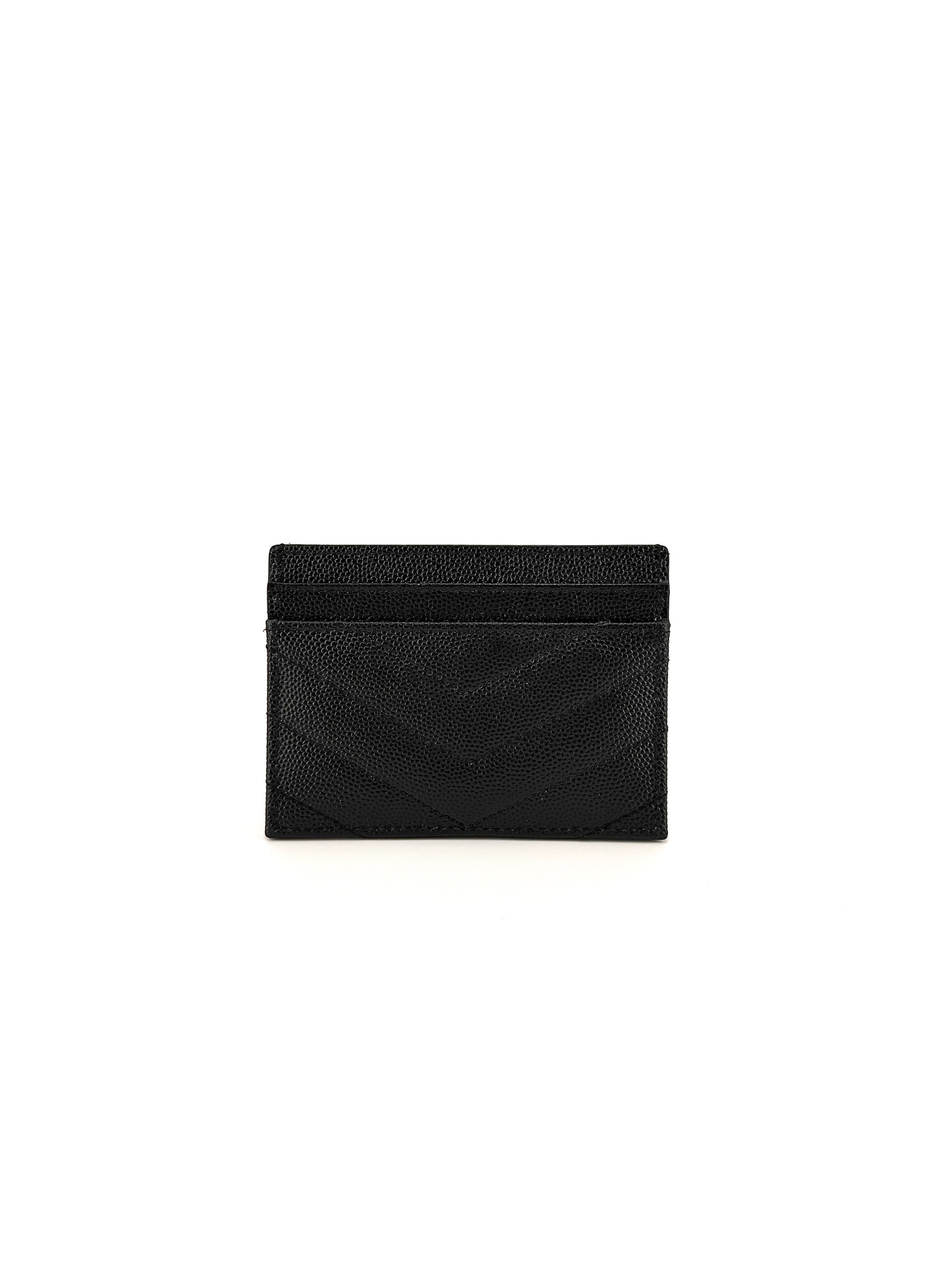 Pre-Owned Saint Laurent Matelasse Monogram Cardholder Leather Card Holder