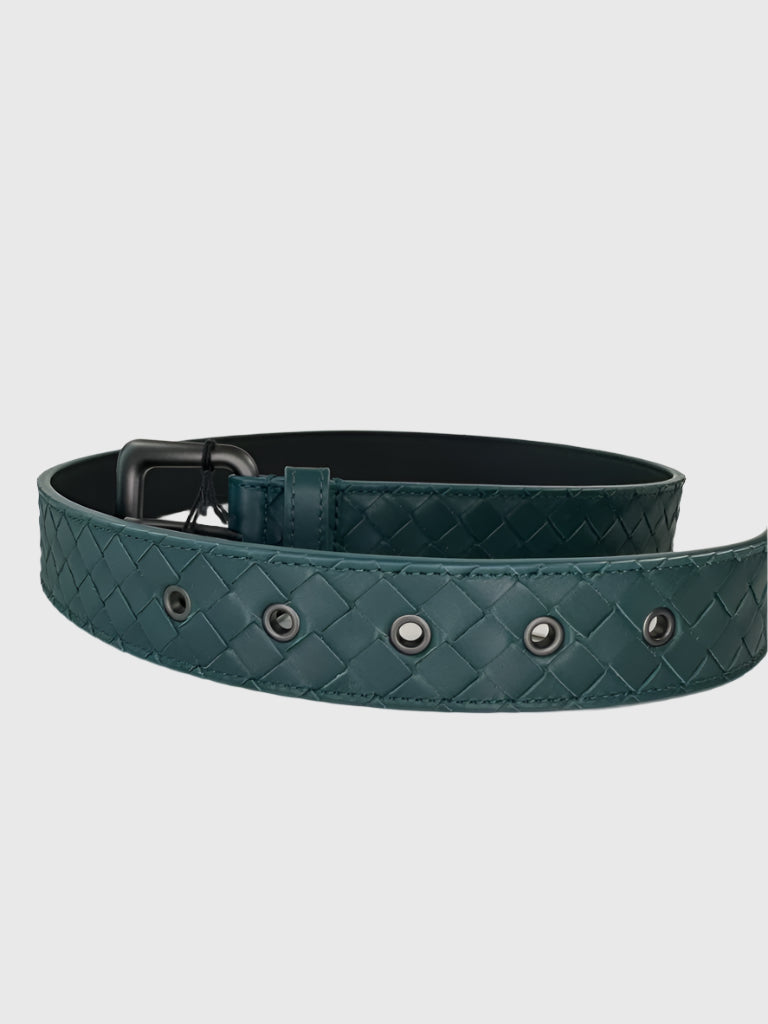 Bottega Veneta - Size 80cm (32in) - Cintura Matt Calf Intrecciato Belt - Dark Green