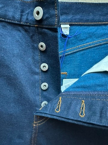 Burberry Men's Size 32 Indigo Blue Rose Print Cuffs Straight Leg Jeans