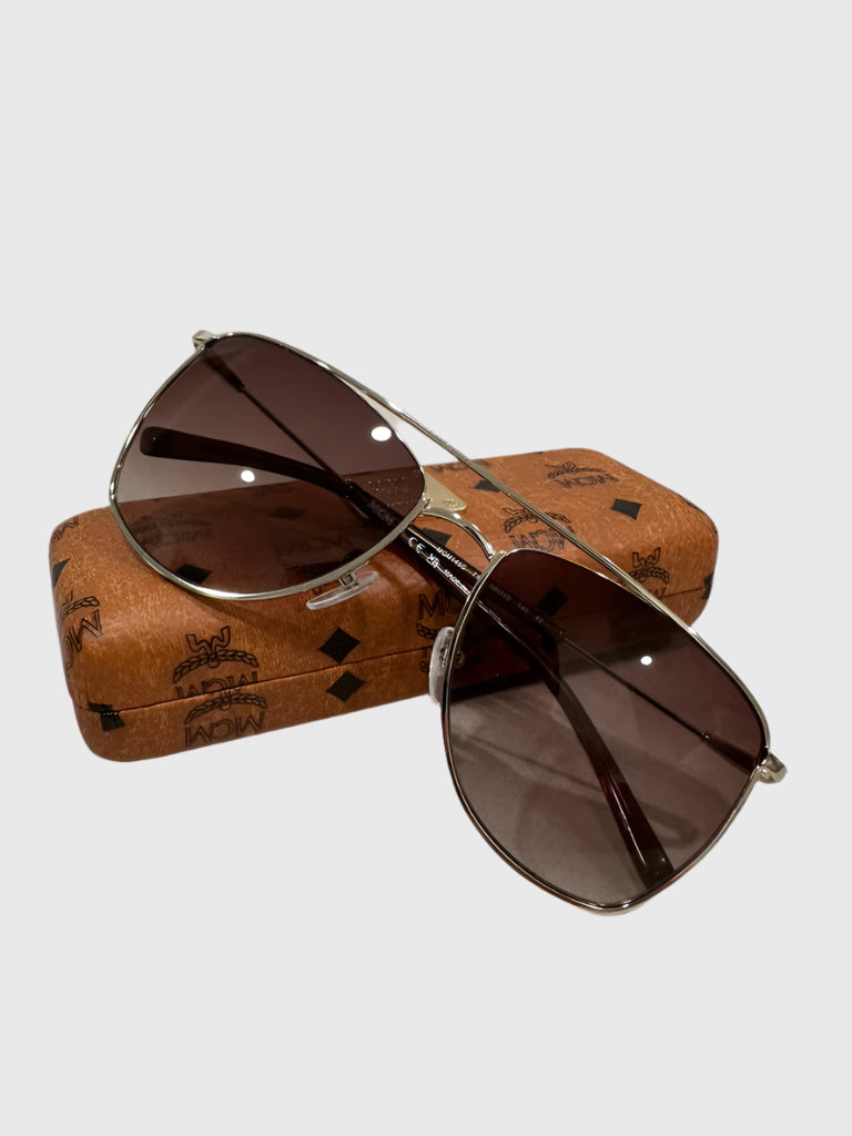 MCM Aviator Sunglasses w/Brown Tinted Lens