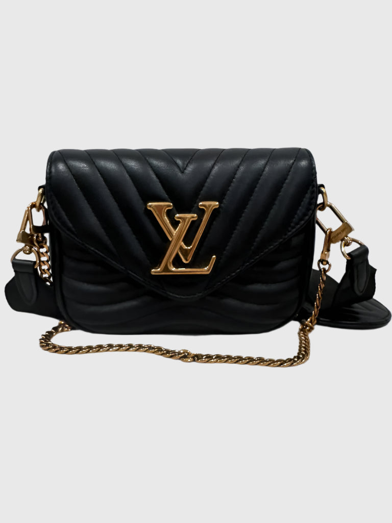 Louis Vuitton Black Quilted Leather New Wave Multi Pochette