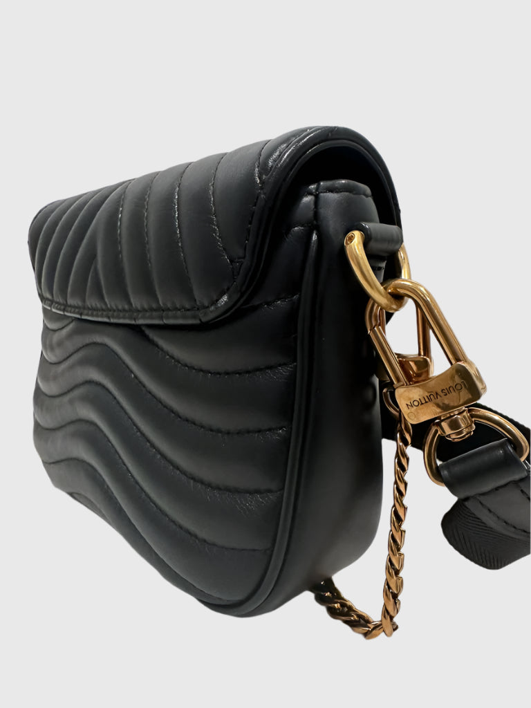 Louis Vuitton Black Quilted Leather New Wave Multi Pochette