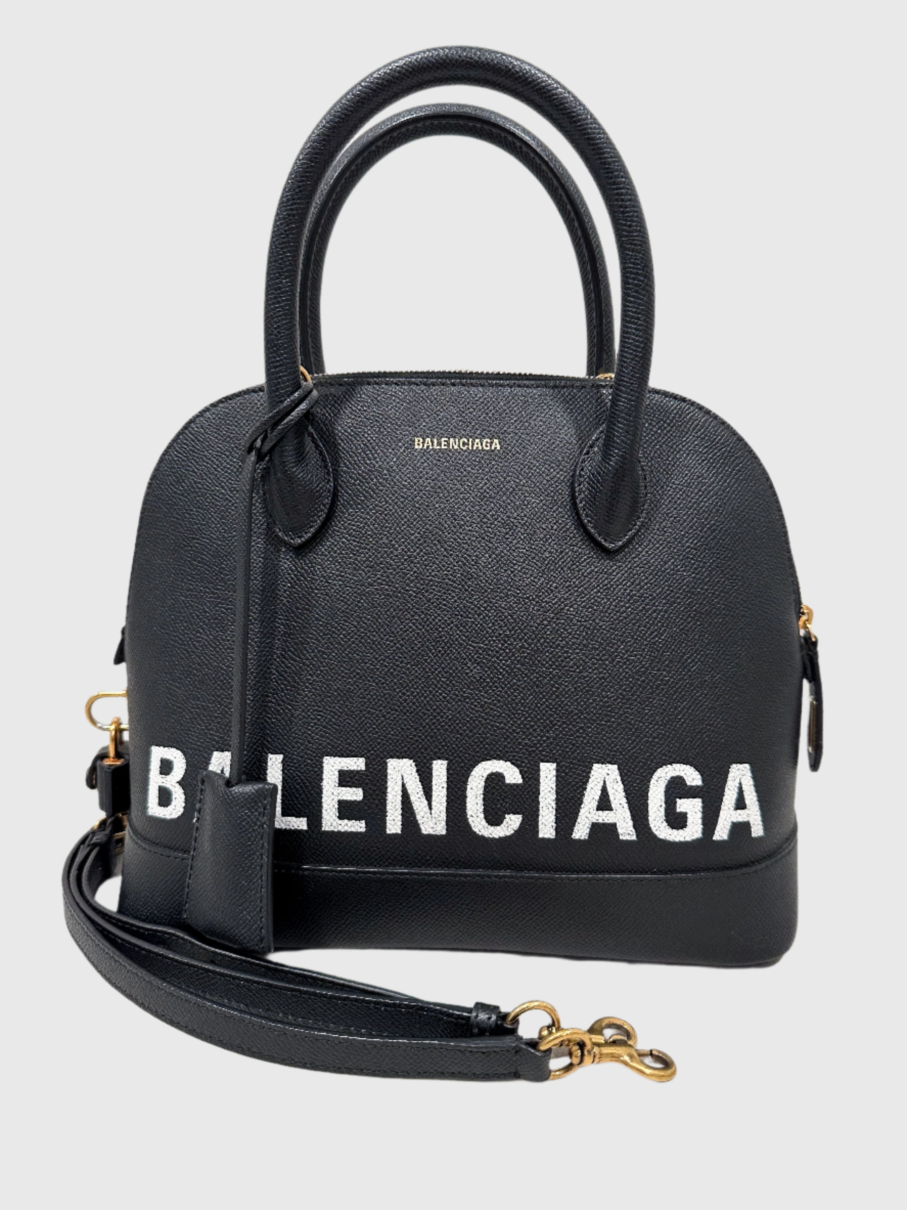 Balenciaga Ville Black Leather Small Bag