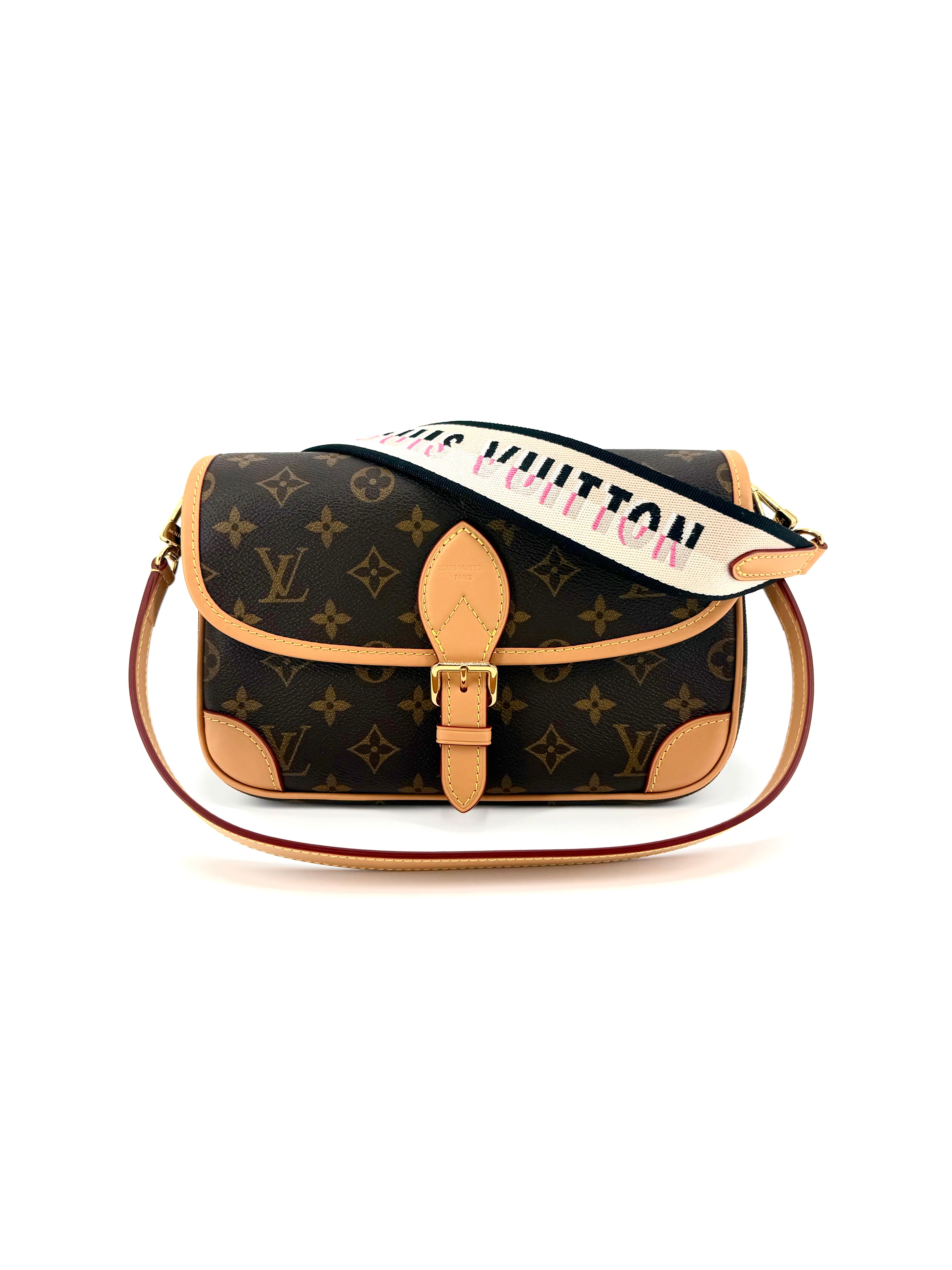 Louis Vuitton Diane Monogram Canvas Bag with Shoulder Strap and Crossbody Strap