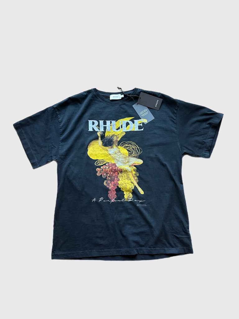 Rhude Men's Medium Vintage Black A Perfect Day Tee