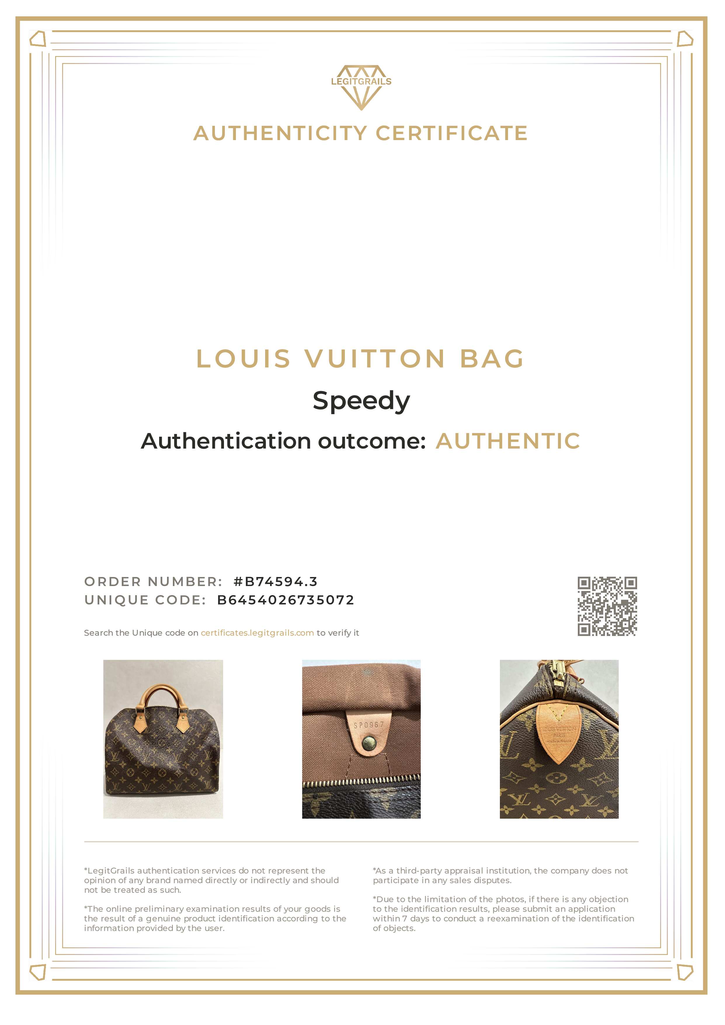 Louis Vuitton Monogram Speedy 30