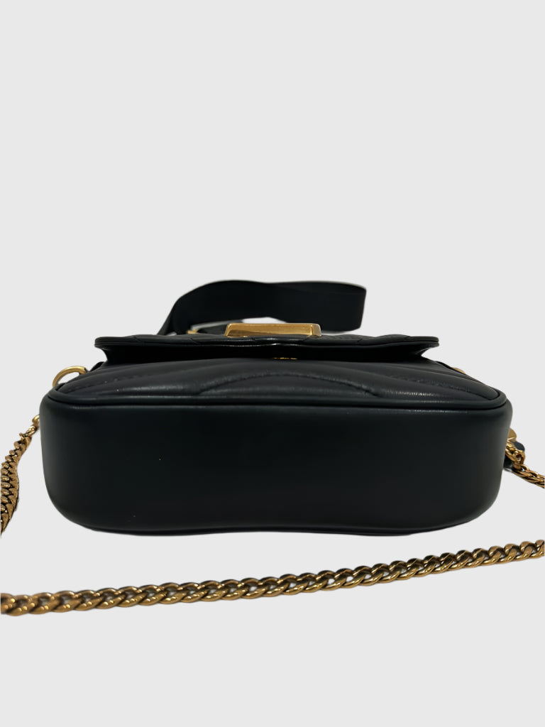 Louis Vuitton Black Quilted Leather New Wave Multi Pochette