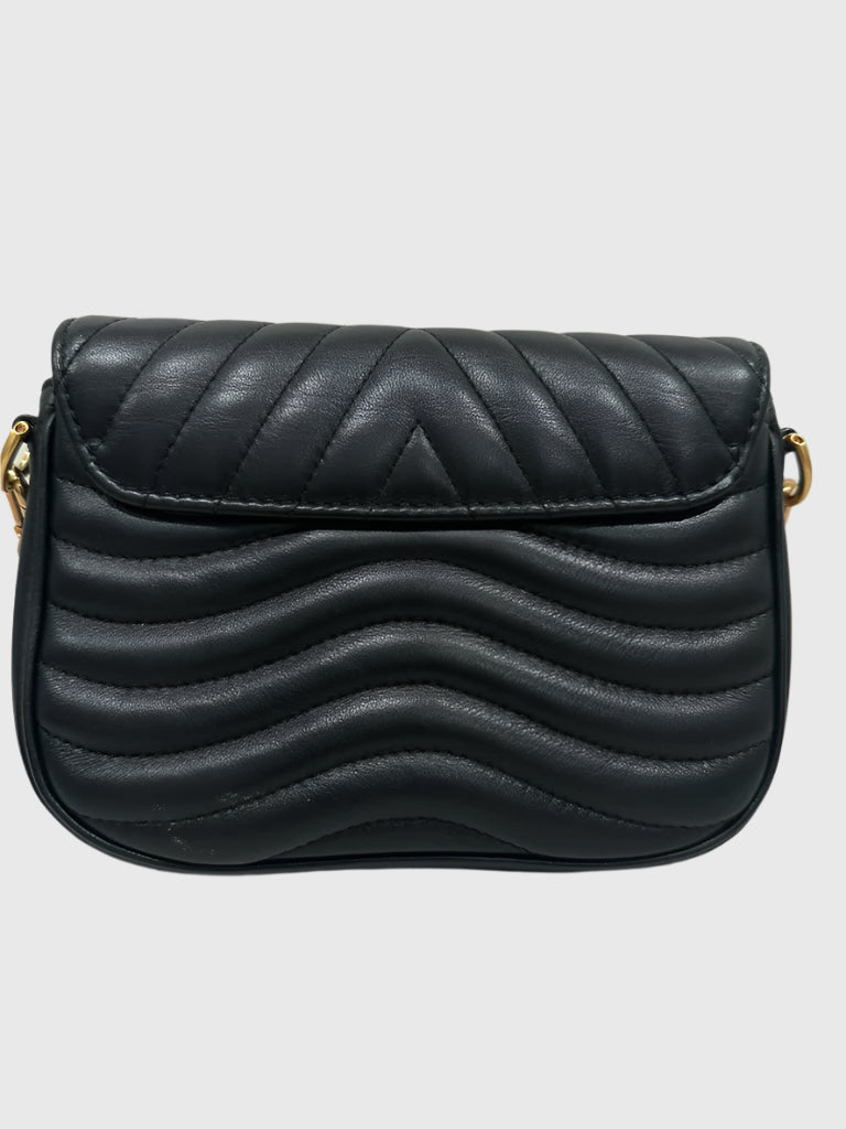 Louis Vuitton Black Quilted Leather New Wave Multi Pochette