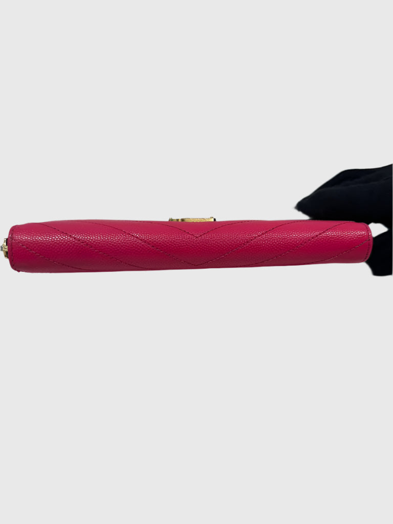 YSL Saint Laurent Cassandre Long Zip Wallet