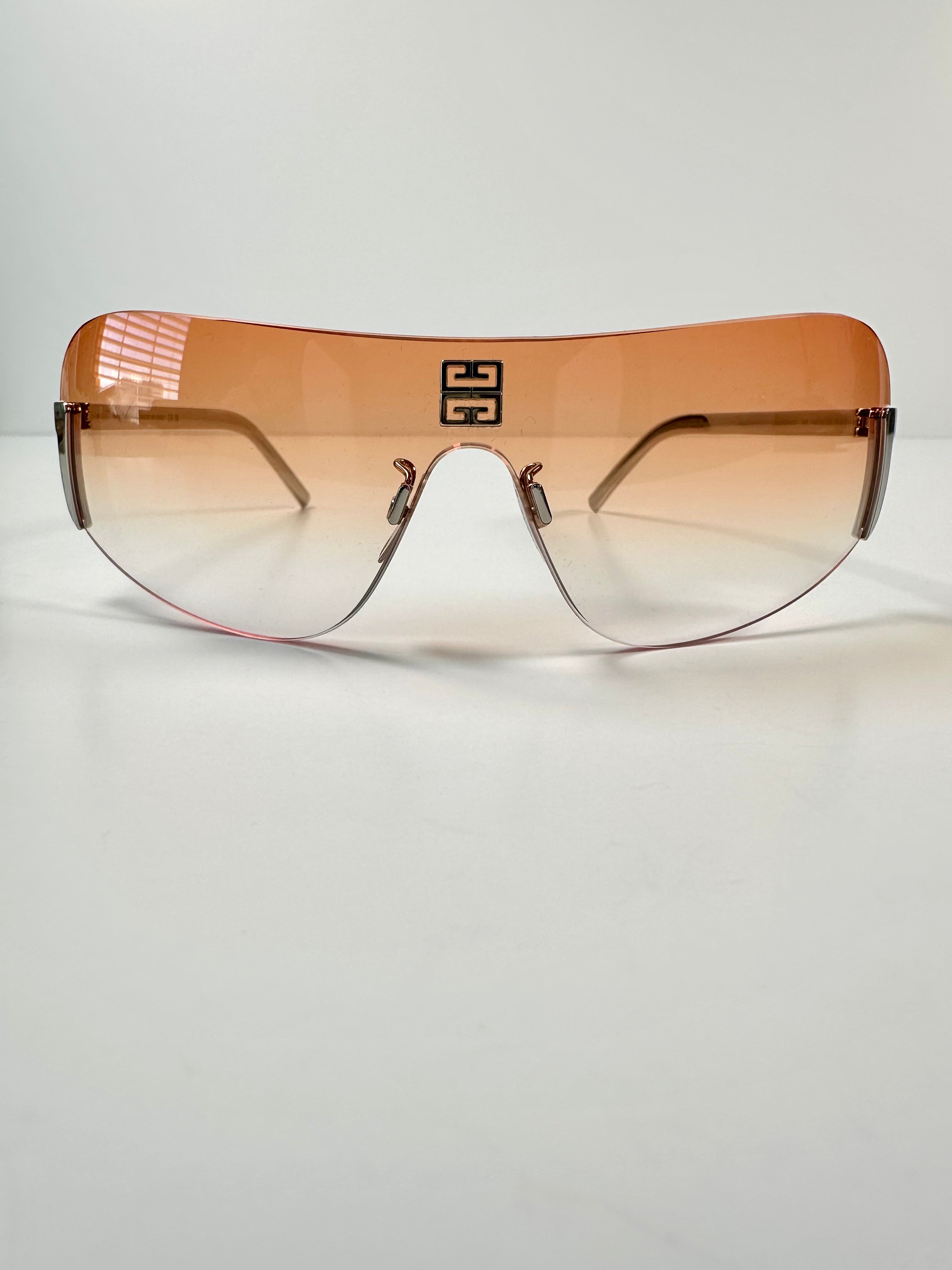 Givenchy 4G Unisex Mask Shield Sunglasses - Light Orange