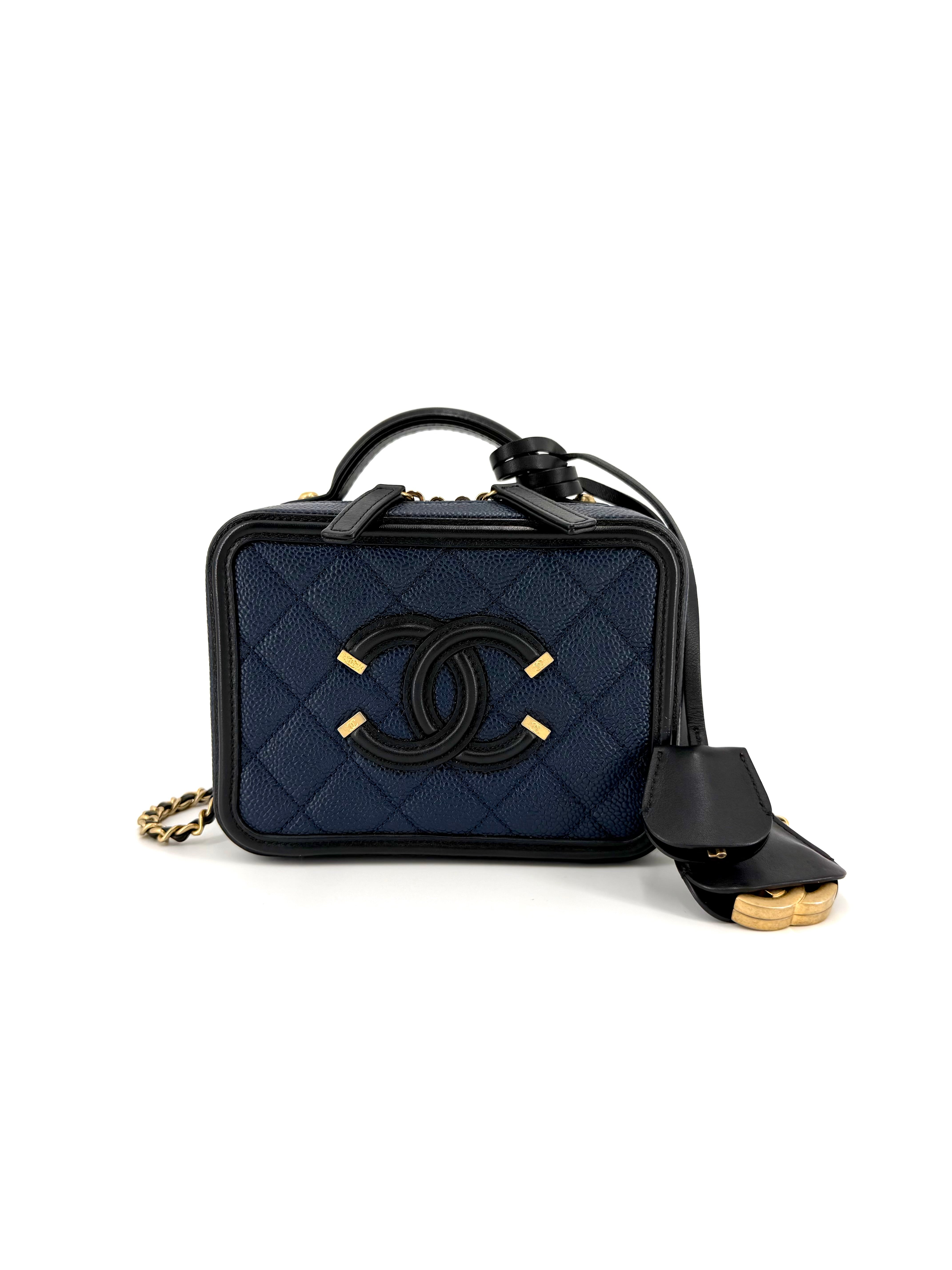 Pre-Owned Chanel Filigree Vanity Small Crossbody Bag