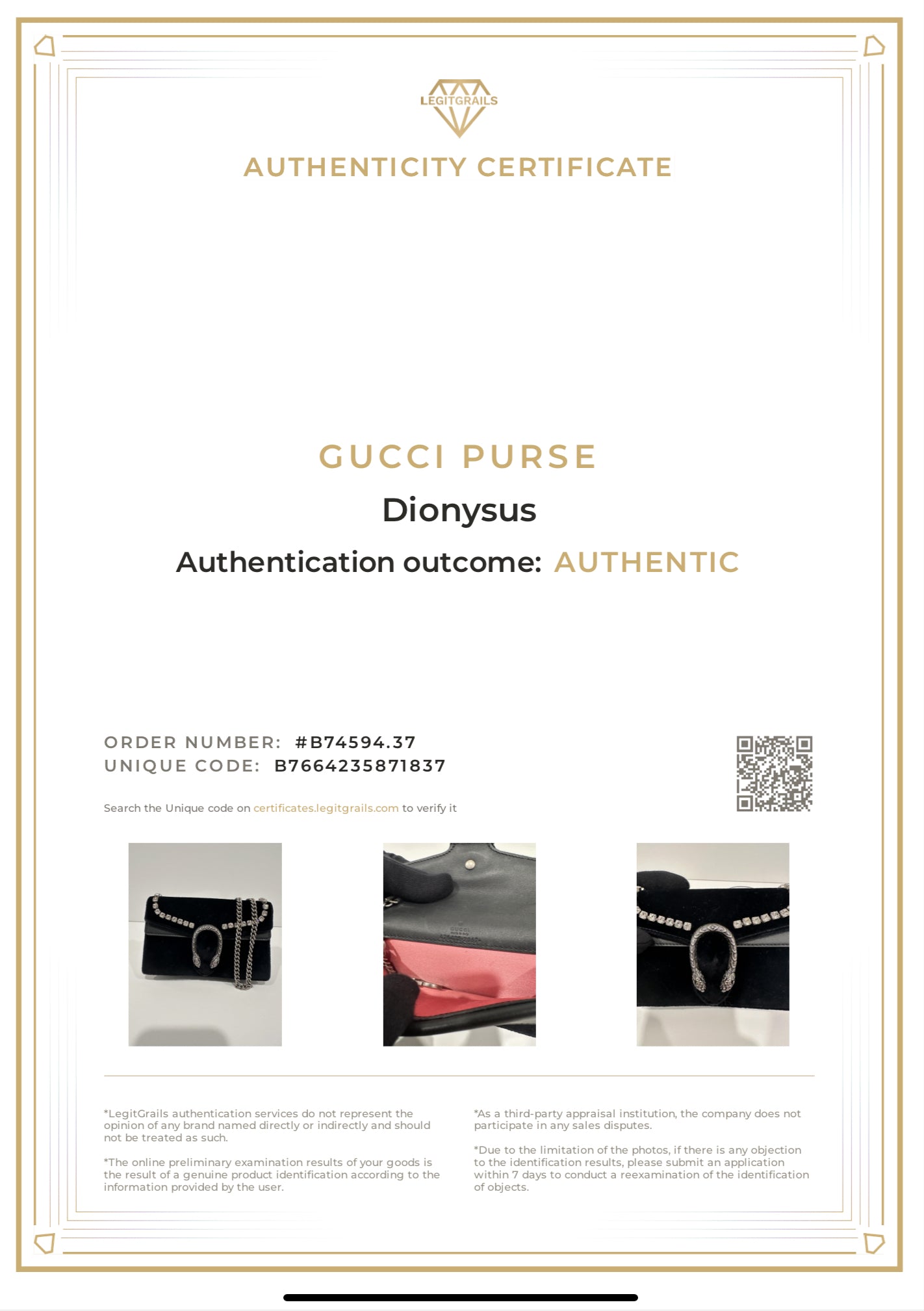 Gucci Black Velvet Crystal Dionysus Super Mini Bag