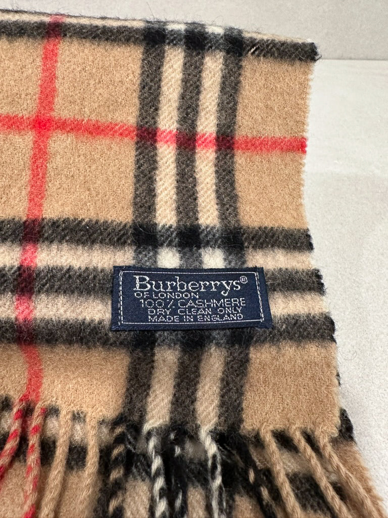 Burberry Vintage Nova Check Cashmere Scarf