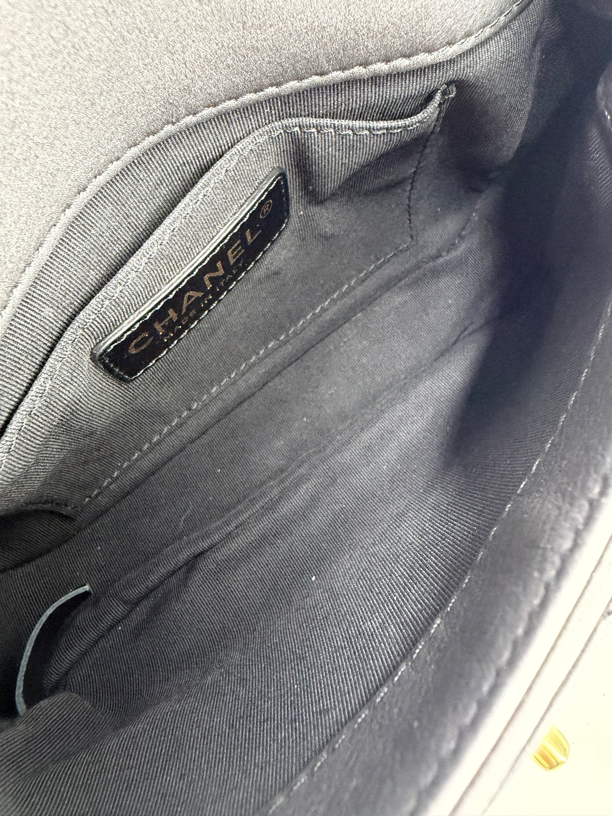 Pre-owned Chanel Quilted Calfskin Top Handle Bag
