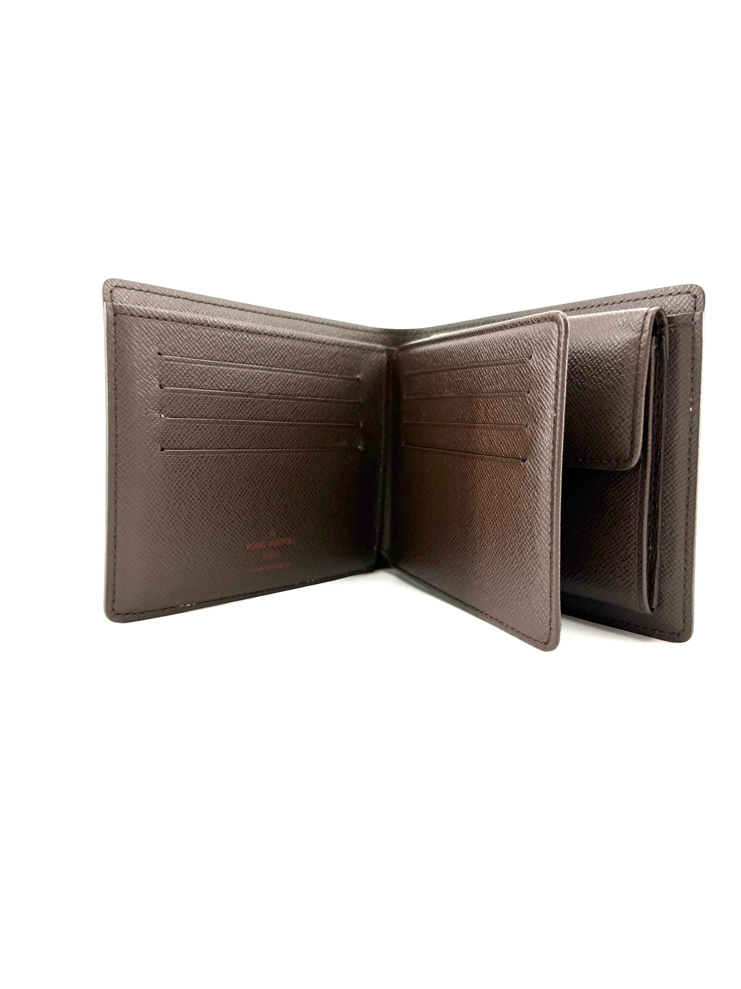 Louis Vuitton Damier Ebene Canvas Leather Bifold Wallet
