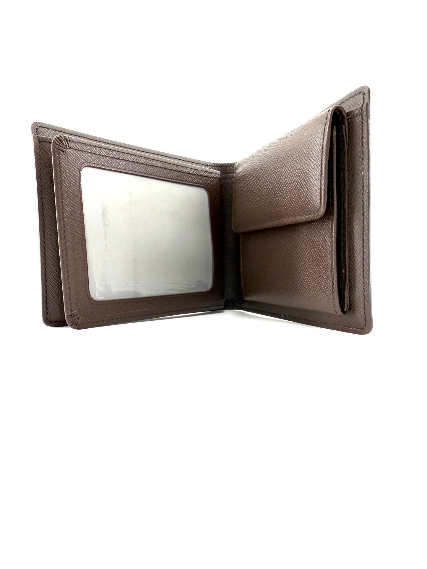 Louis Vuitton Damier Ebene Canvas Leather Bifold Wallet