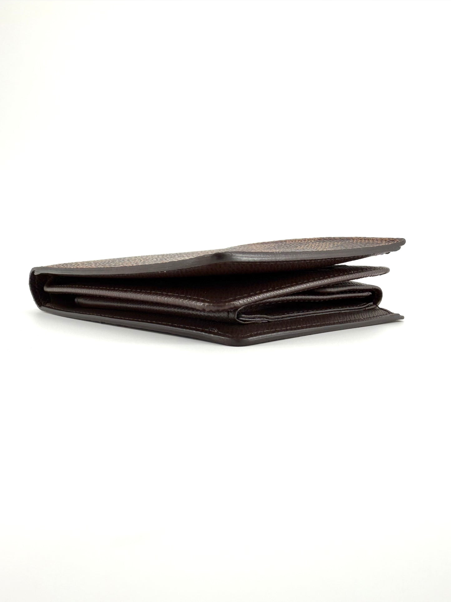 Louis Vuitton Damier Ebene Canvas Leather Bifold Wallet