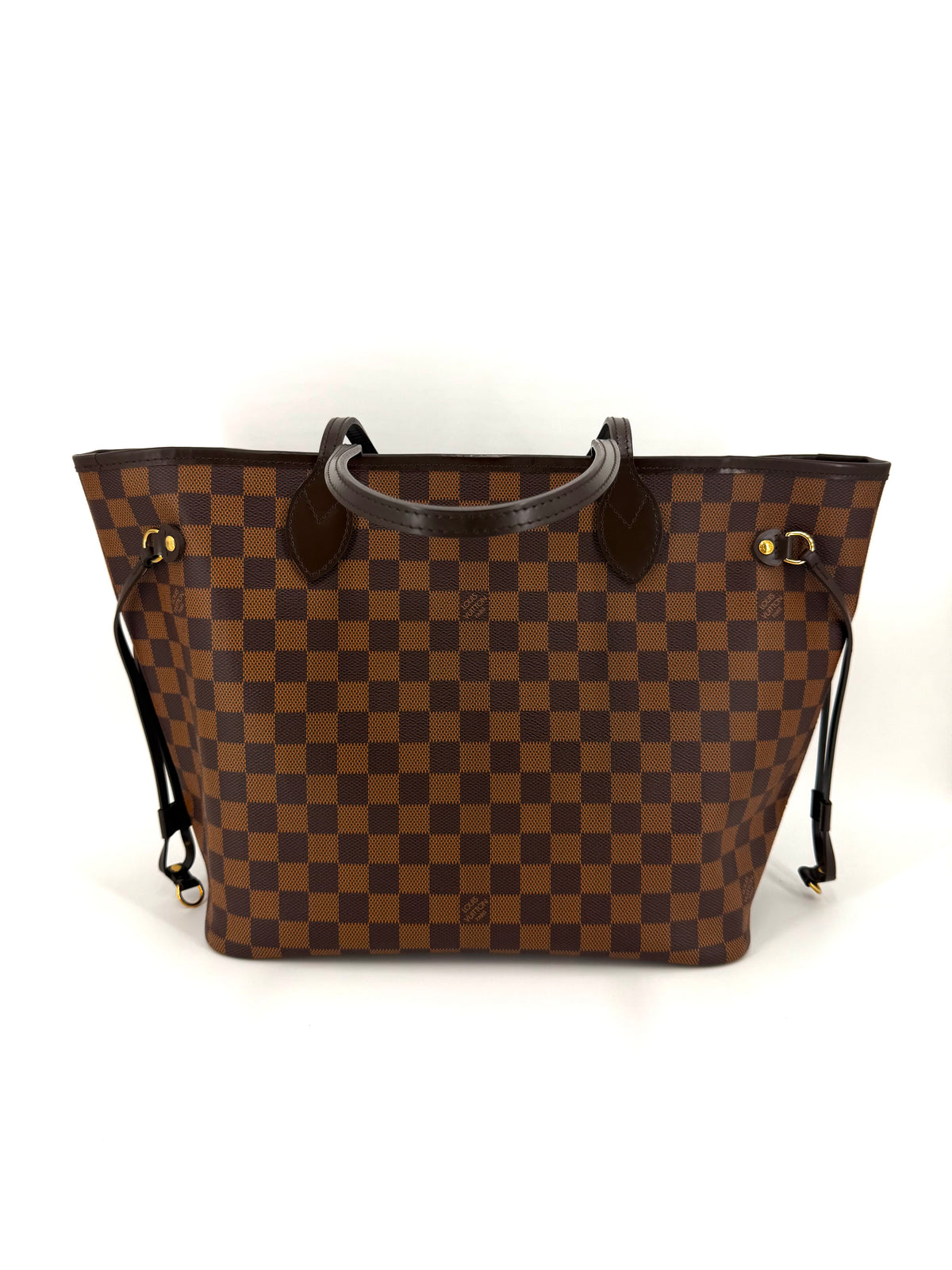Pre-owned Louis Vuitton Neverfull MM Damier Ebene Bag with Pouch