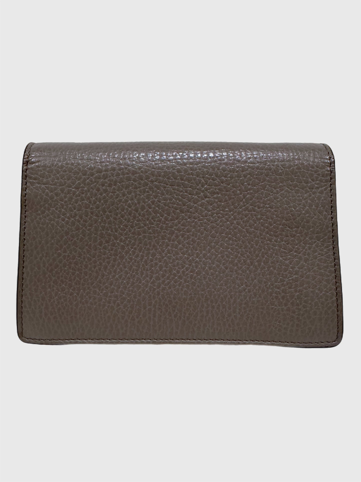 Gucci Gray Leather Crystal Dionysus Super Mini Bag