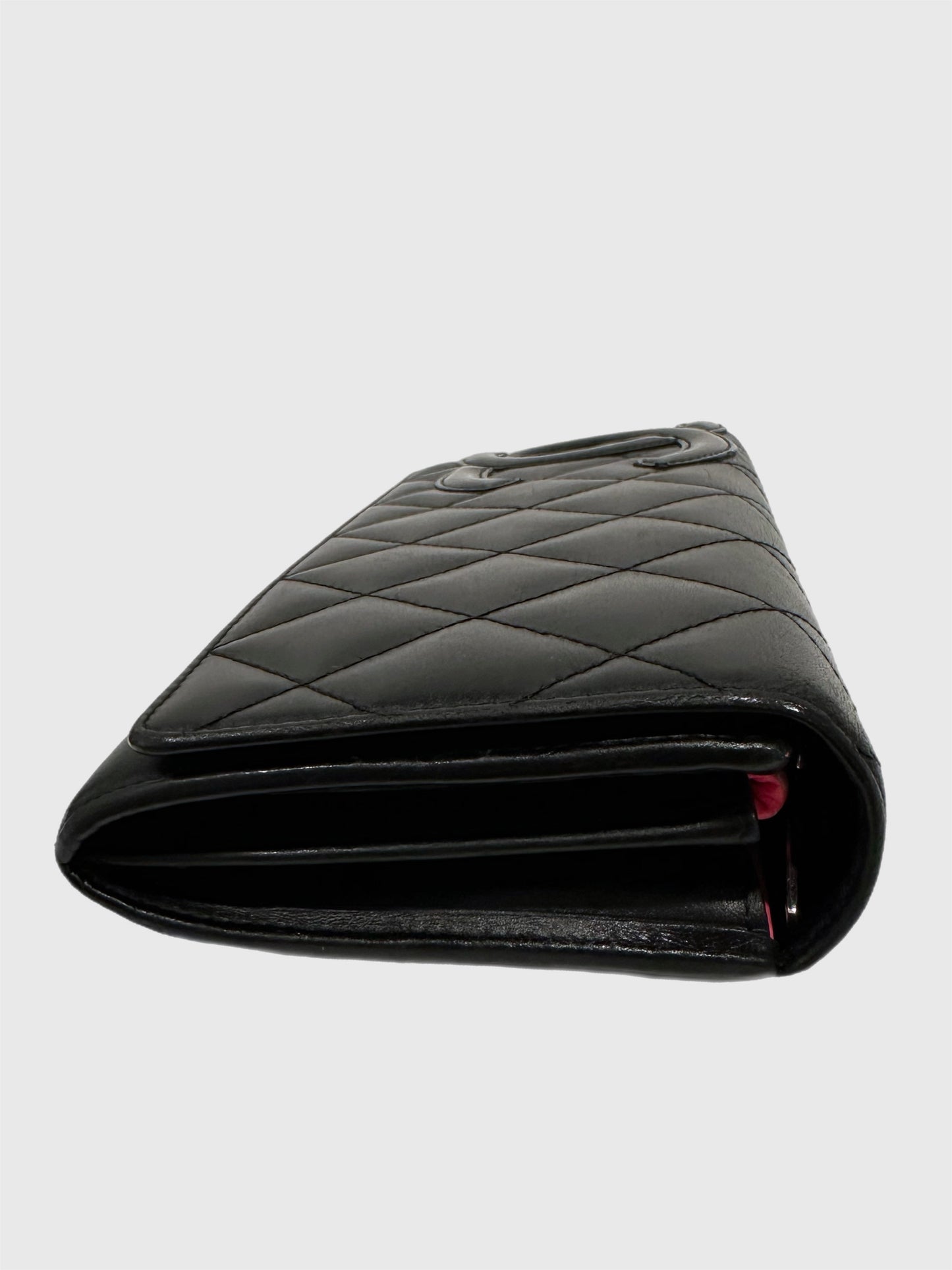 Chanel Cambon Quilted Lambskin Long Wallet