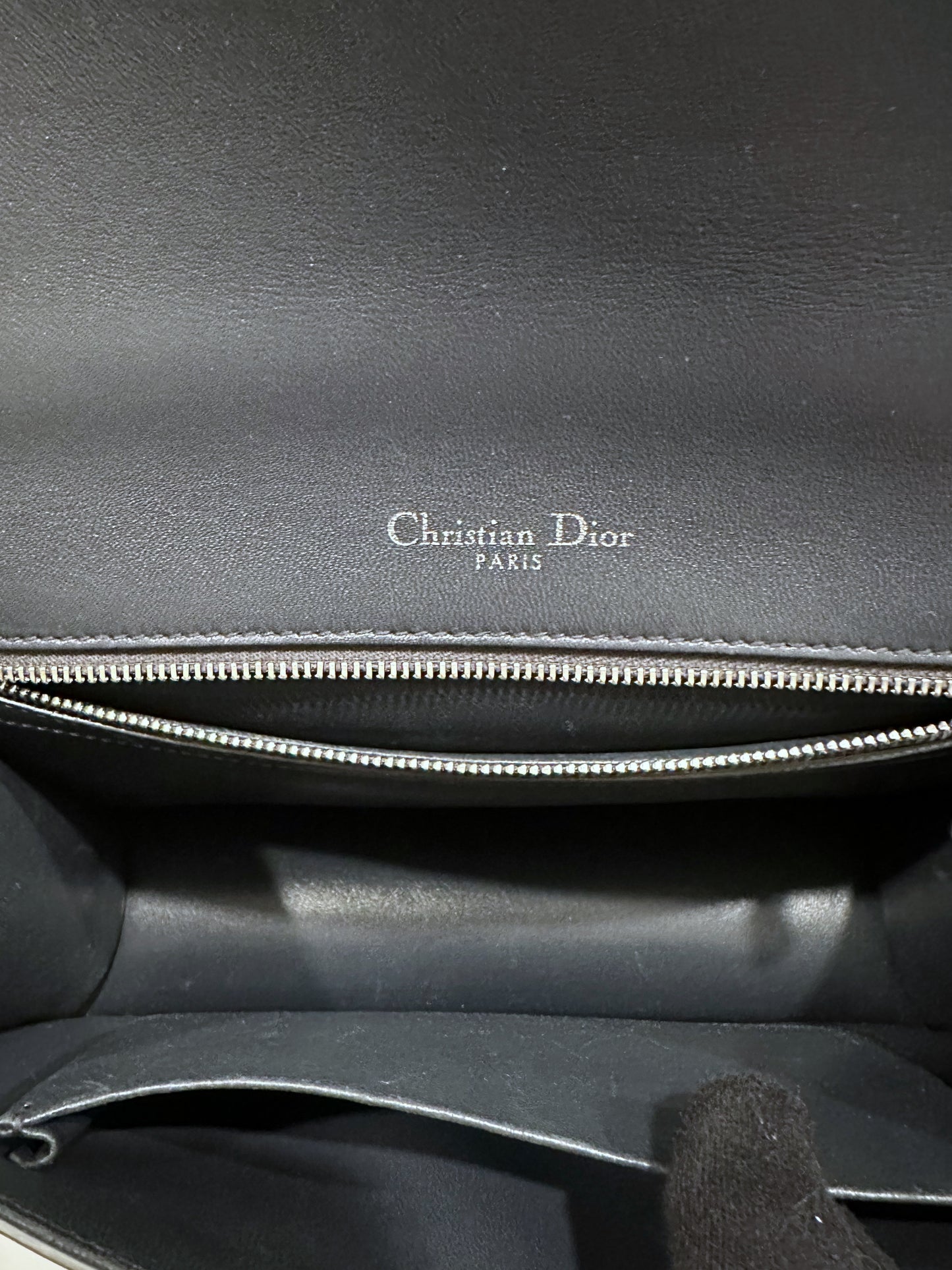 Christian Dior Metallic Patent Micro-Cannage Medium Diorama Flap Bag