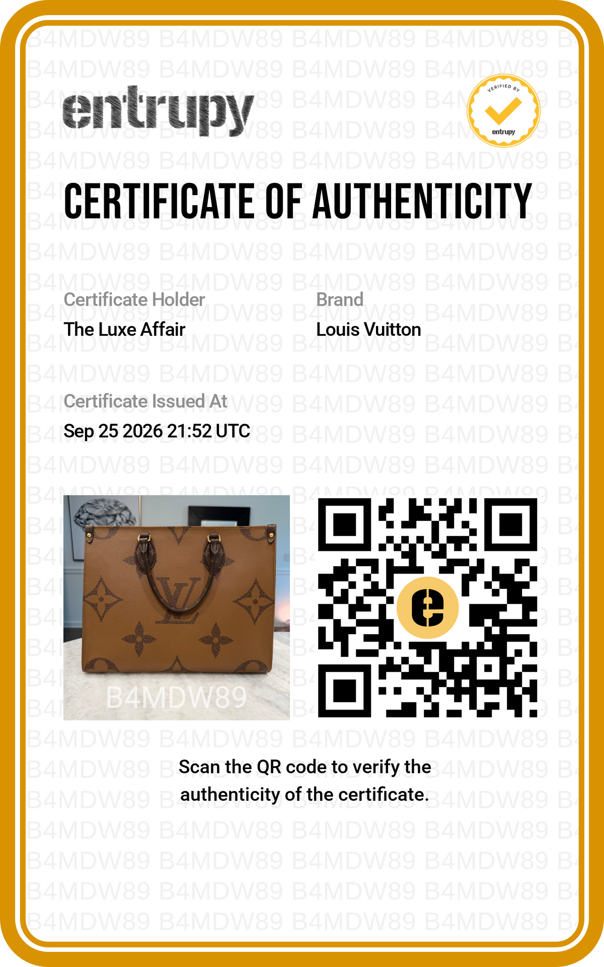 Pre-owned Louis Vuitton OnTheGo Reverse Monogram MM Tote Bag