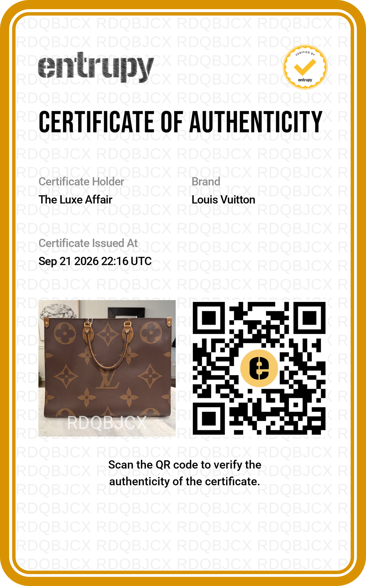 Pre-owned Louis Vuitton OnTheGo GM Reverse Monogram Tote Bag