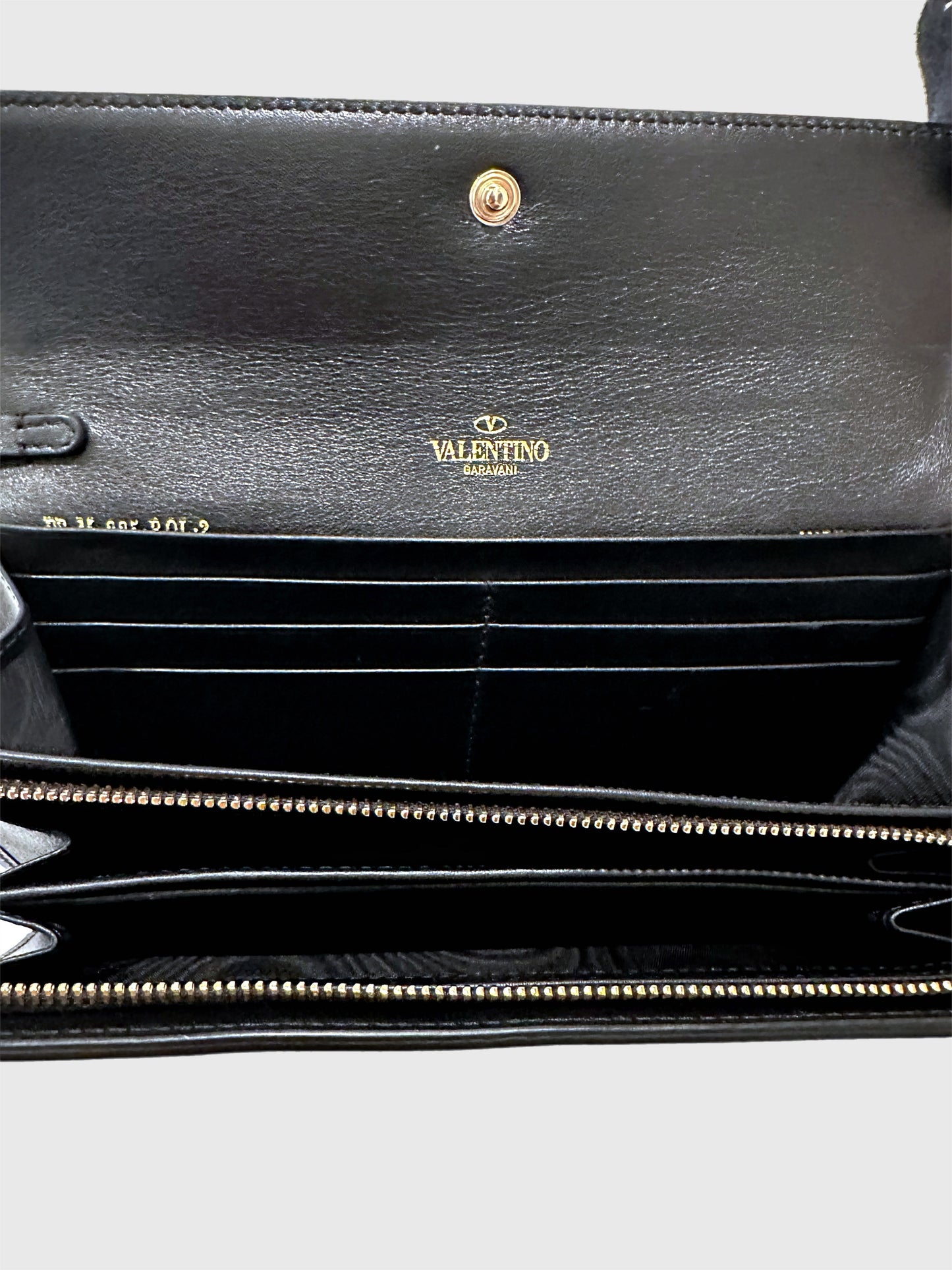 Valentino Rockstud Wristlet Travel Wallet