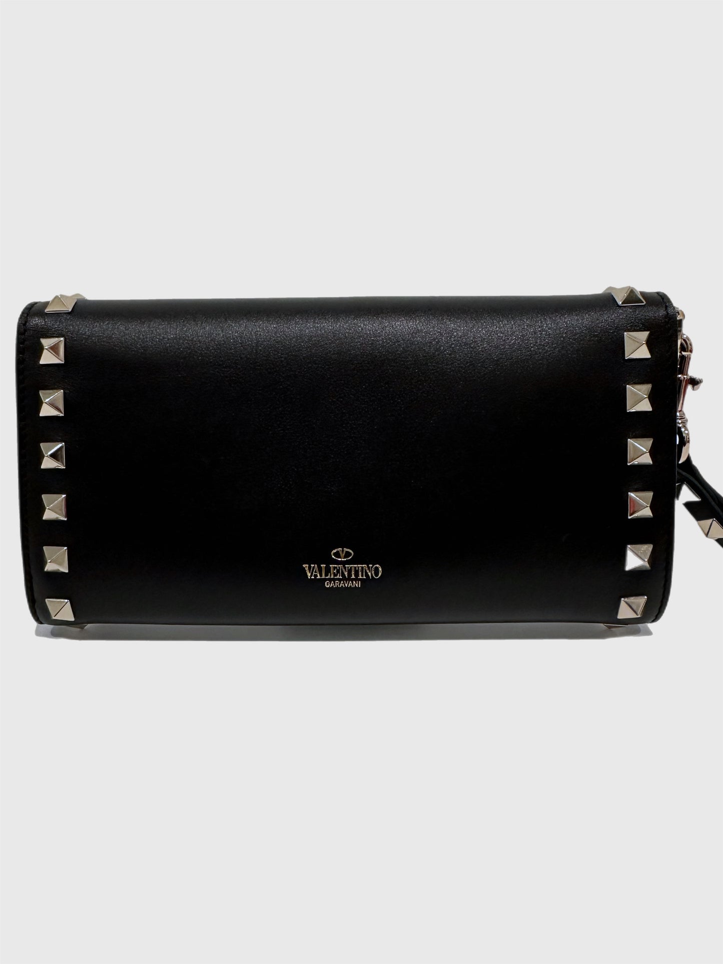 Valentino Rockstud Wristlet Travel Wallet