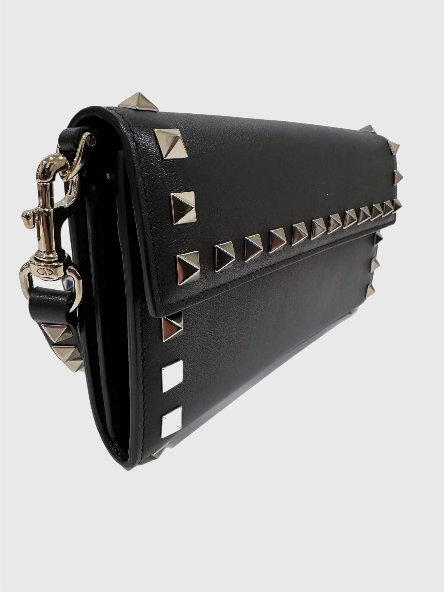 Valentino Rockstud Wristlet Travel Wallet