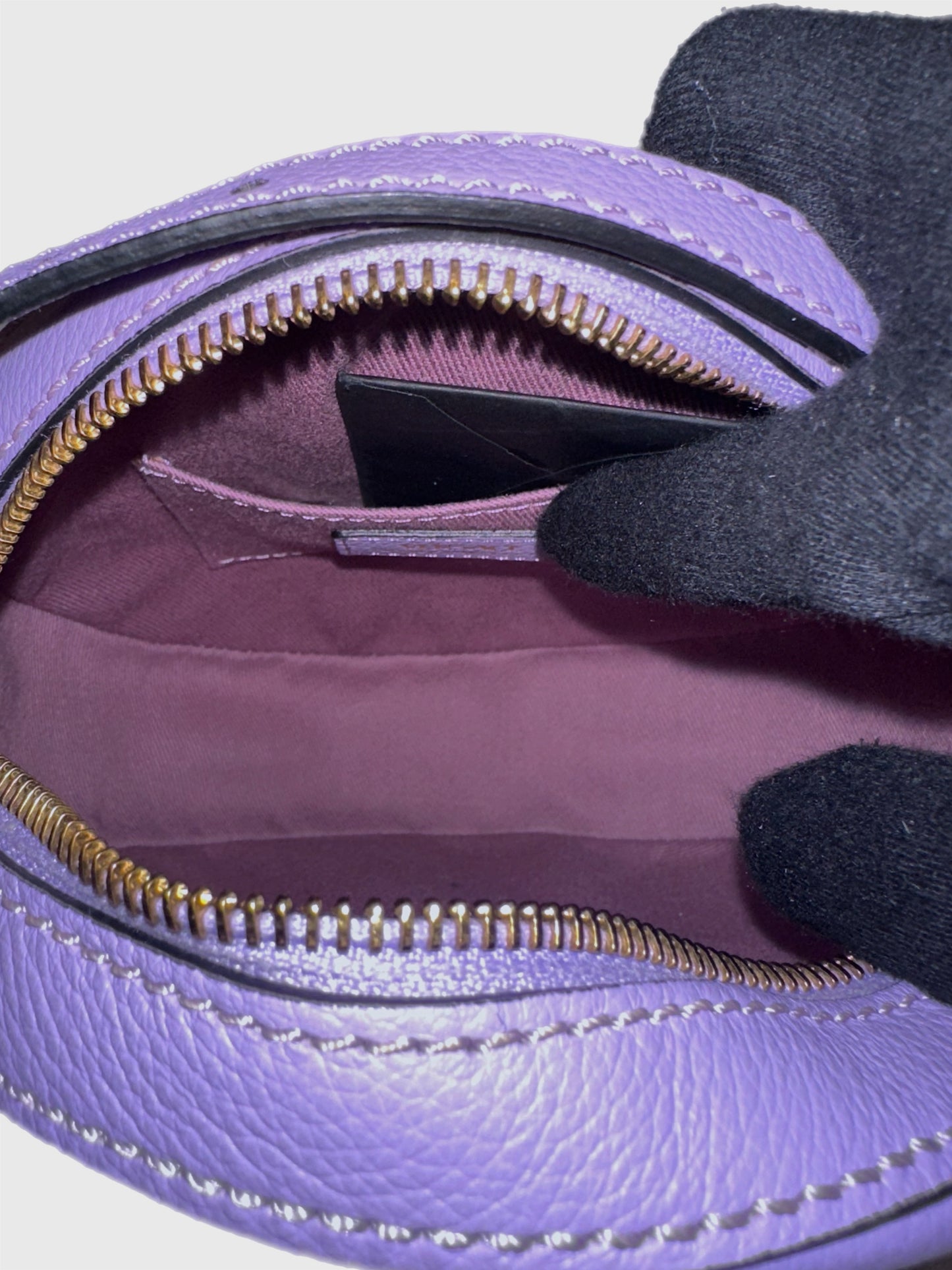 Versace Medusa Leather Lilac RoundCrossbody Bag