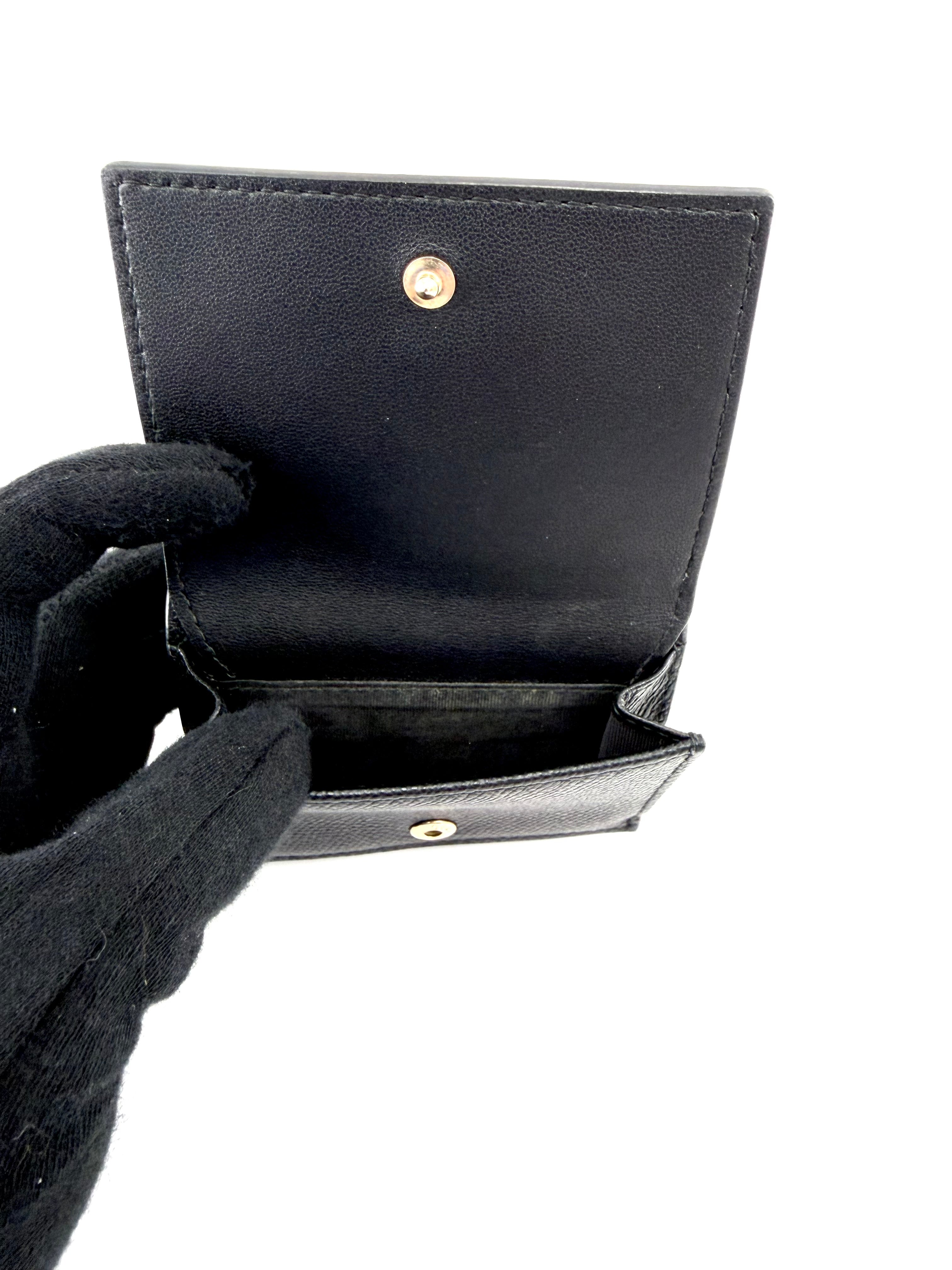 Christian Dior Leather Trifold Compact Wallet
