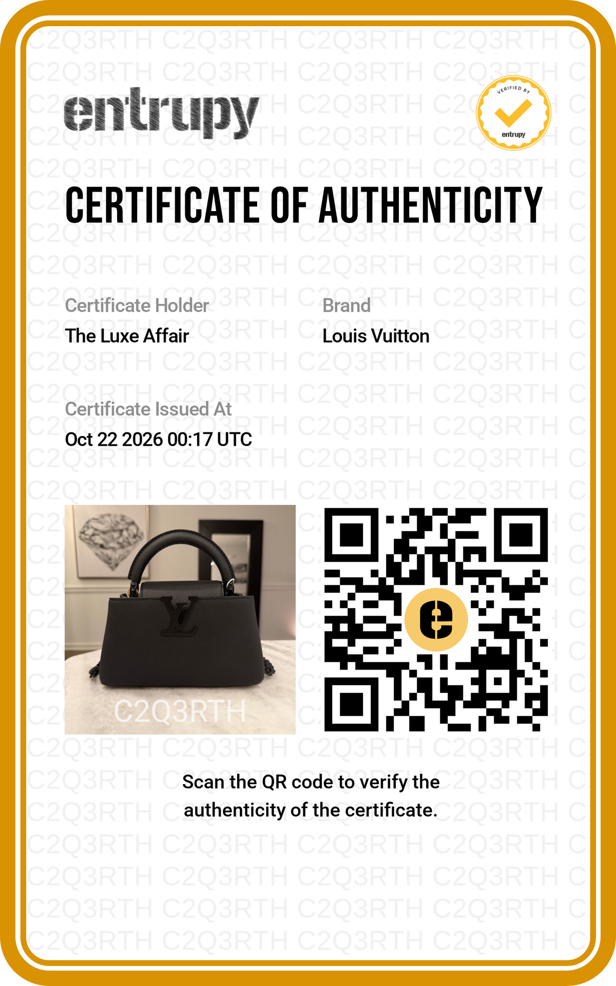 Pre-Owned Louis Vuitton Capucines East West Mini Matte Black Taurillon Leather Bag