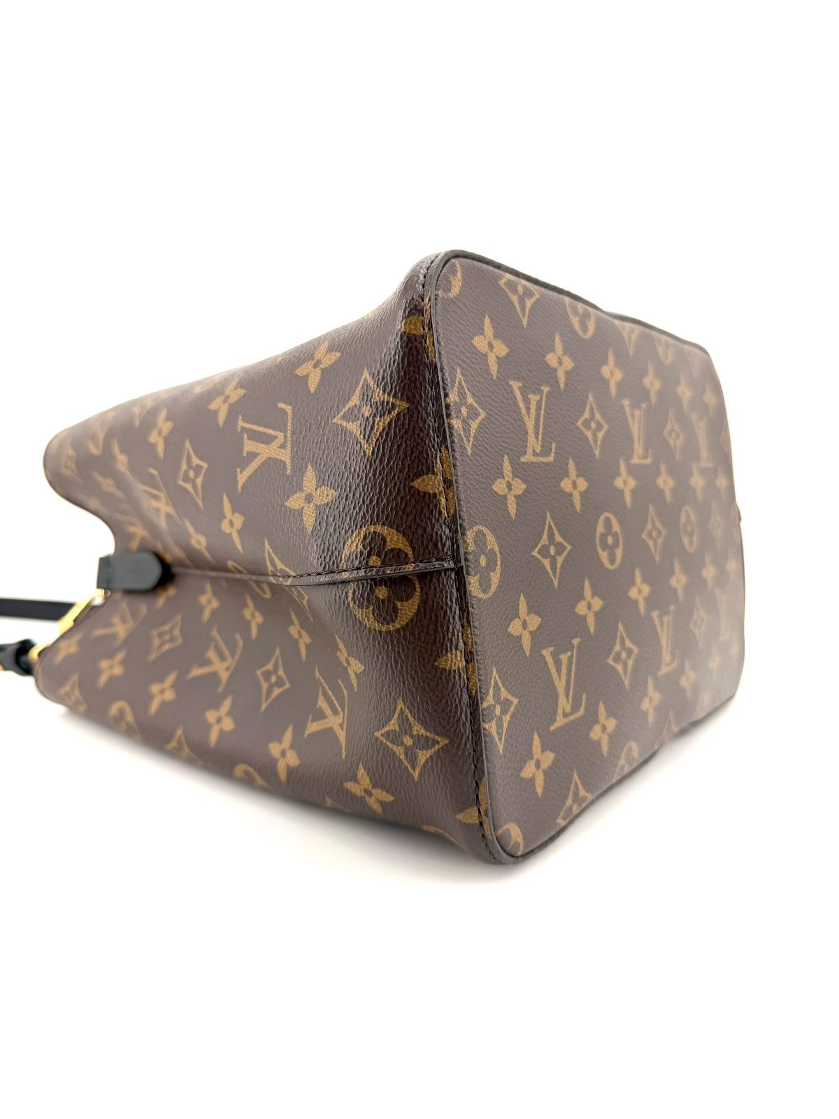 Pre-Owned Louis Vuitton Néonoé MM Monogram Canvas Bucket Bag Black Leather Trim