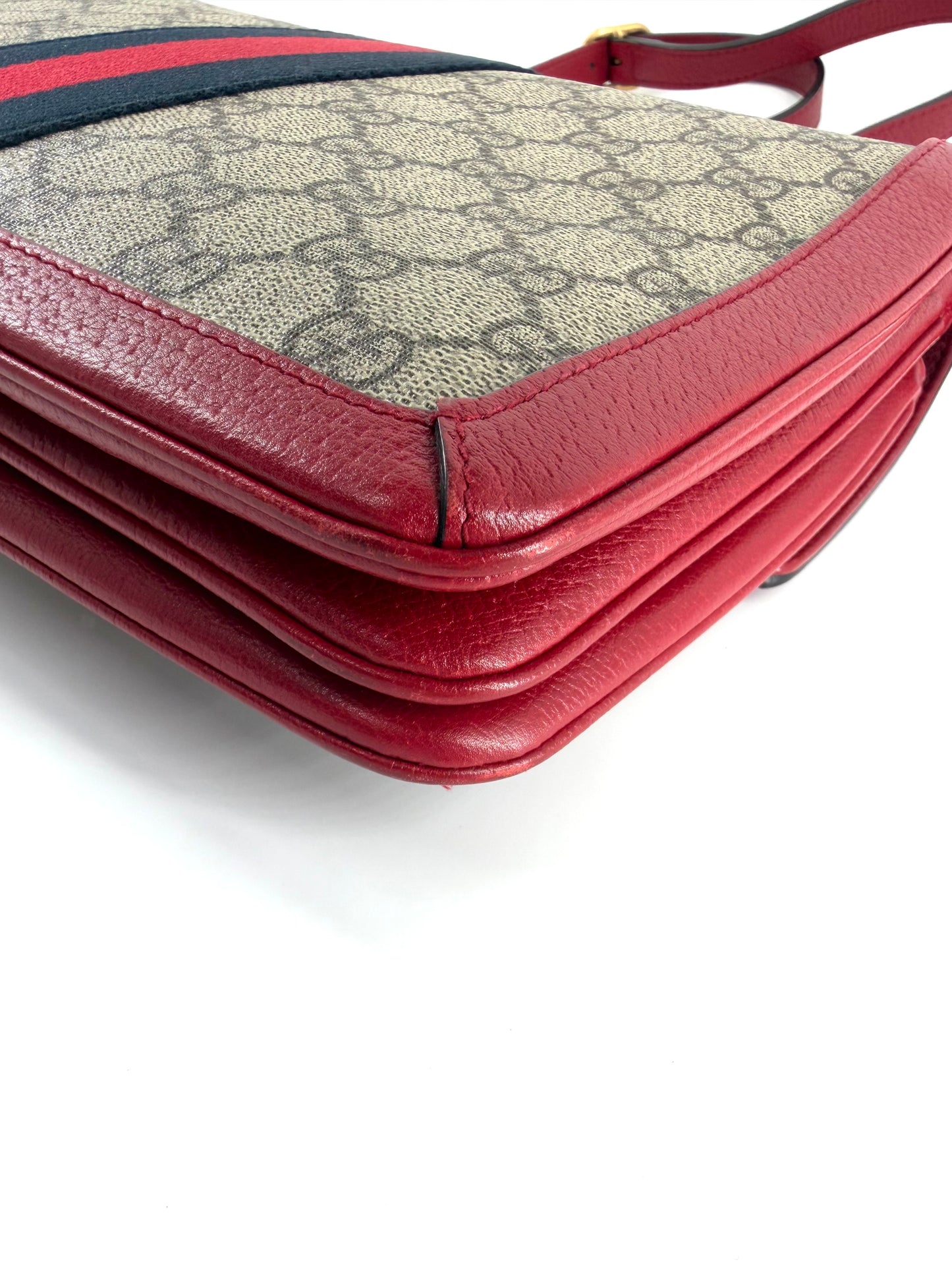 Gucci GG Supreme Queen Margaret Canvas Leather Shoulder Bag