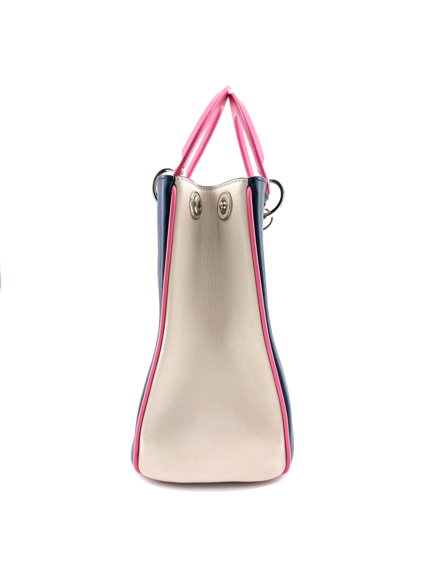 Christian Dior Diorissimo Tri-color Calfskin Medium Crossbody Tote