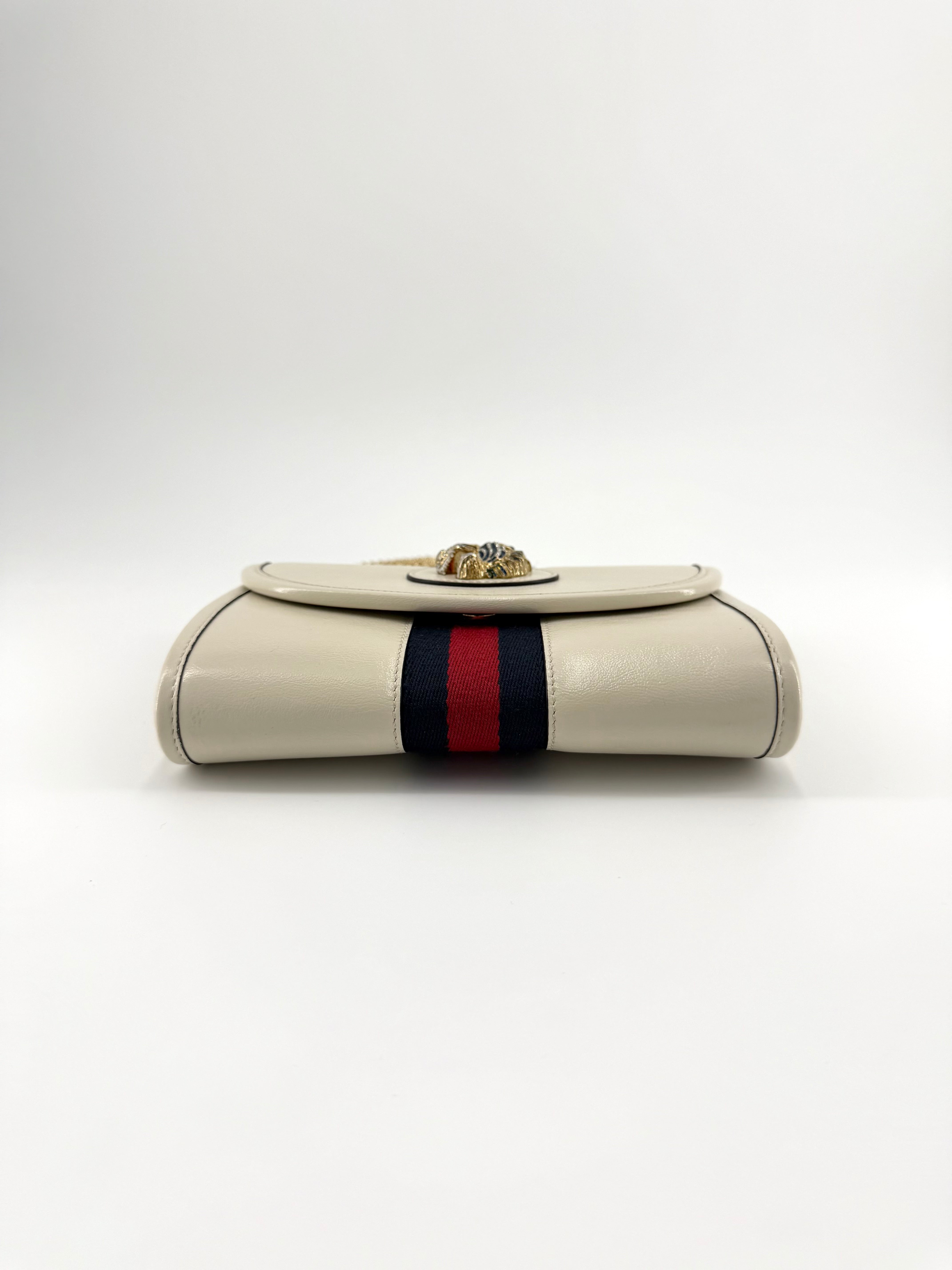Gucci Rajah Tiger Leather Clutch Crossbody Mini Bag