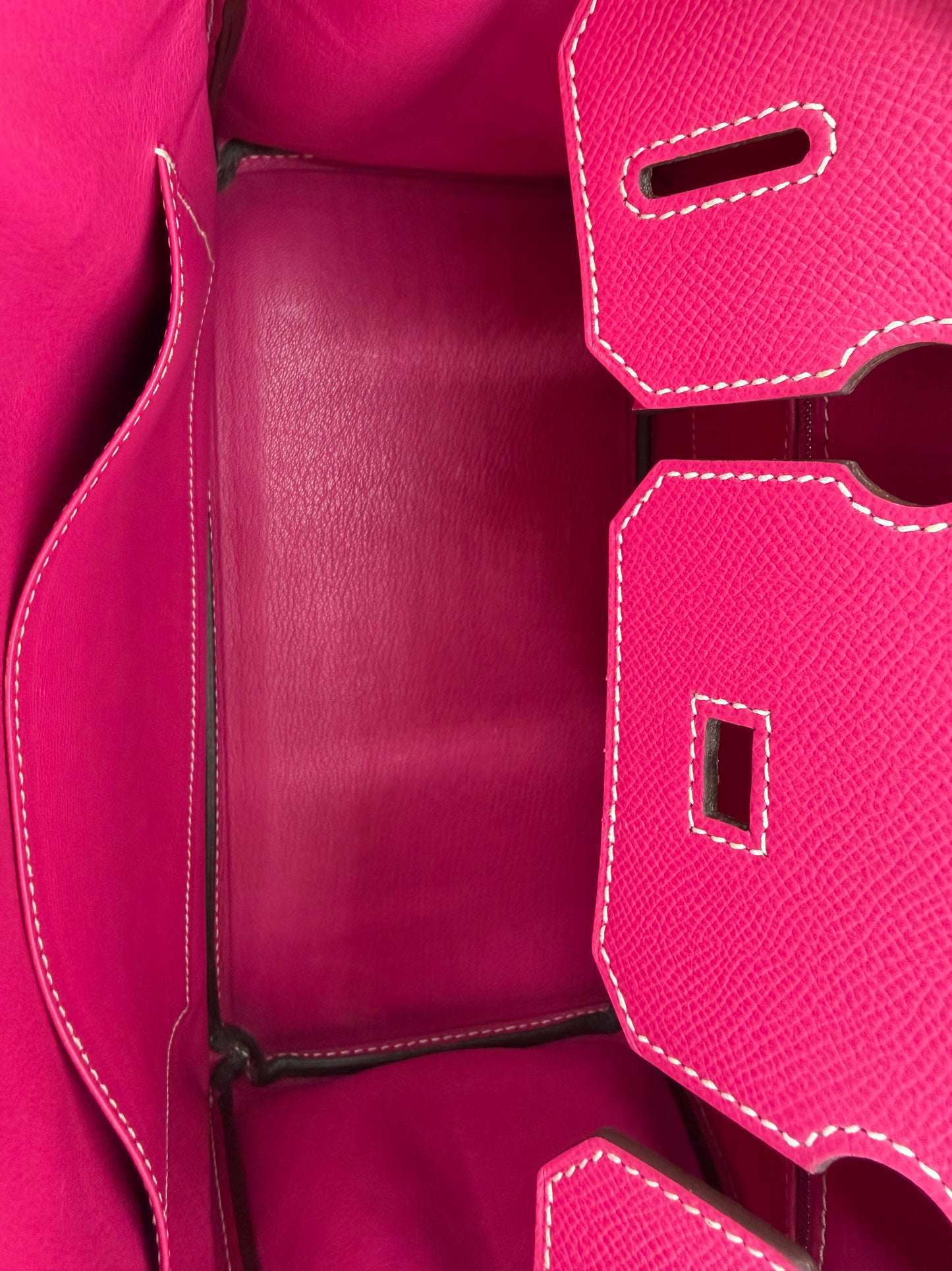 Pre-Owned Hermes Birkin 30 Epsom Rose Tyrien with Palladium Hardware