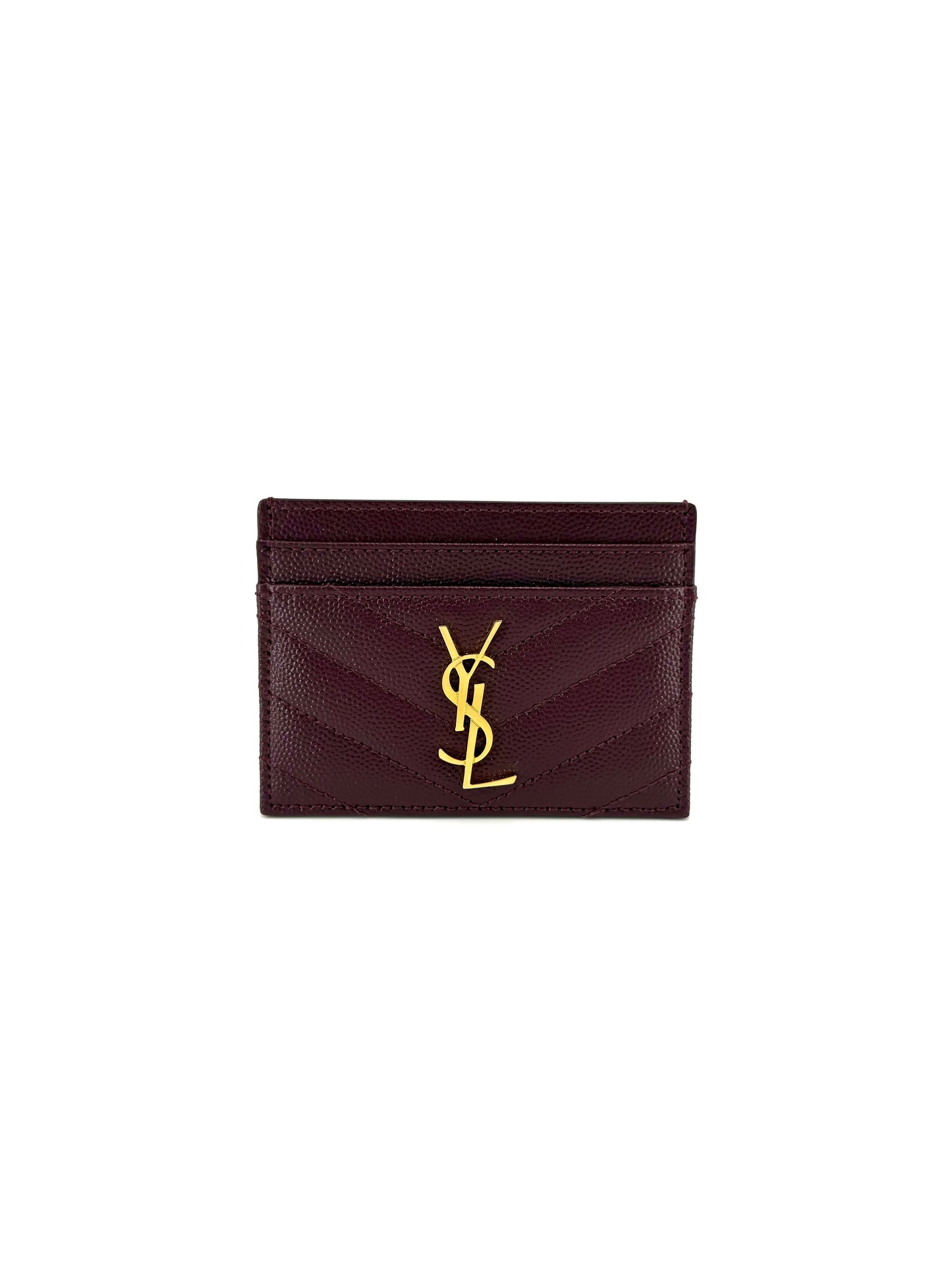 Pre-Owned Saint Laurent Cassandre Chevron Card Case