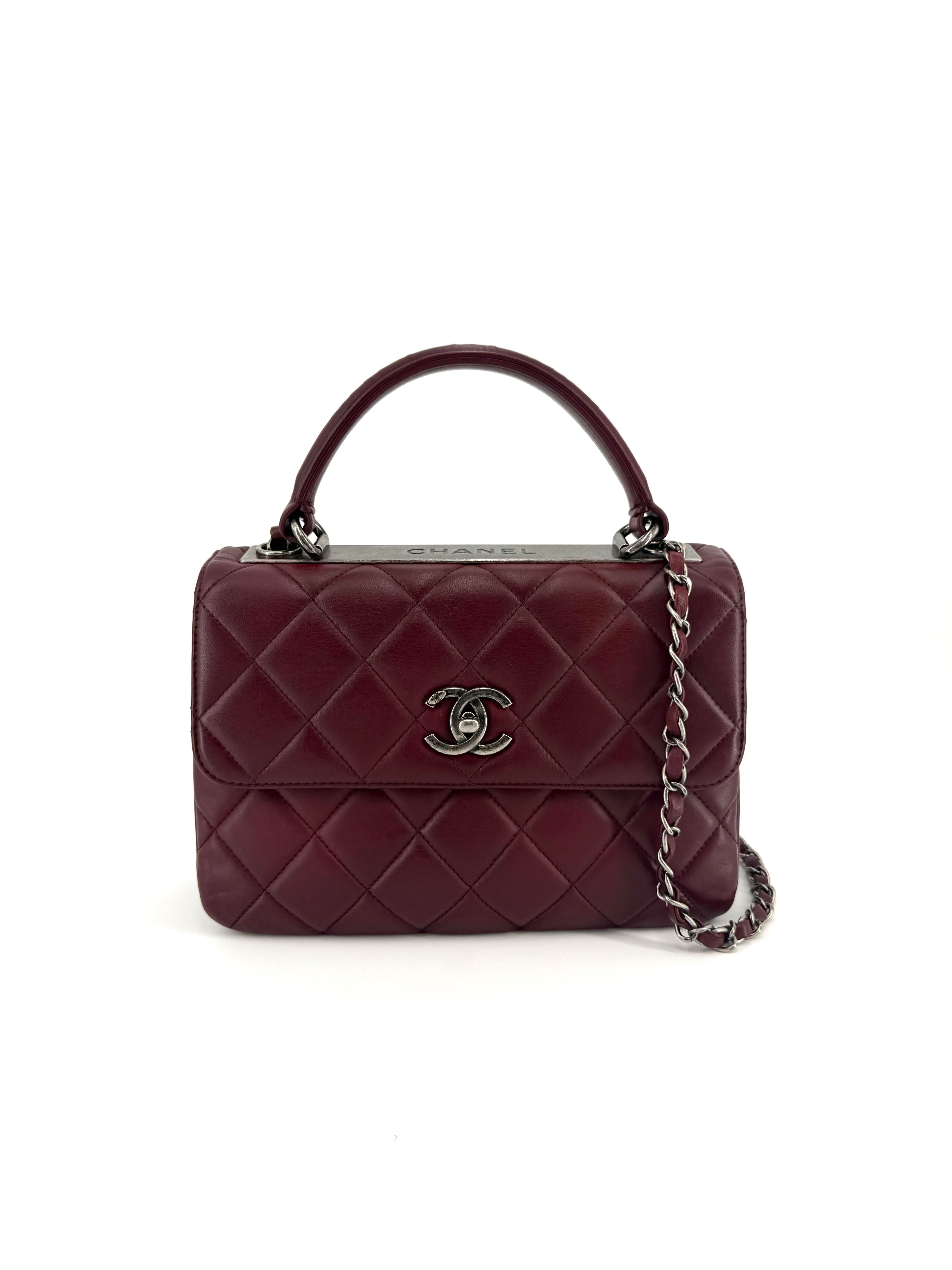 Pre-Owned Chanel Trendy Quilted Lambskin Small Shoulder Bag