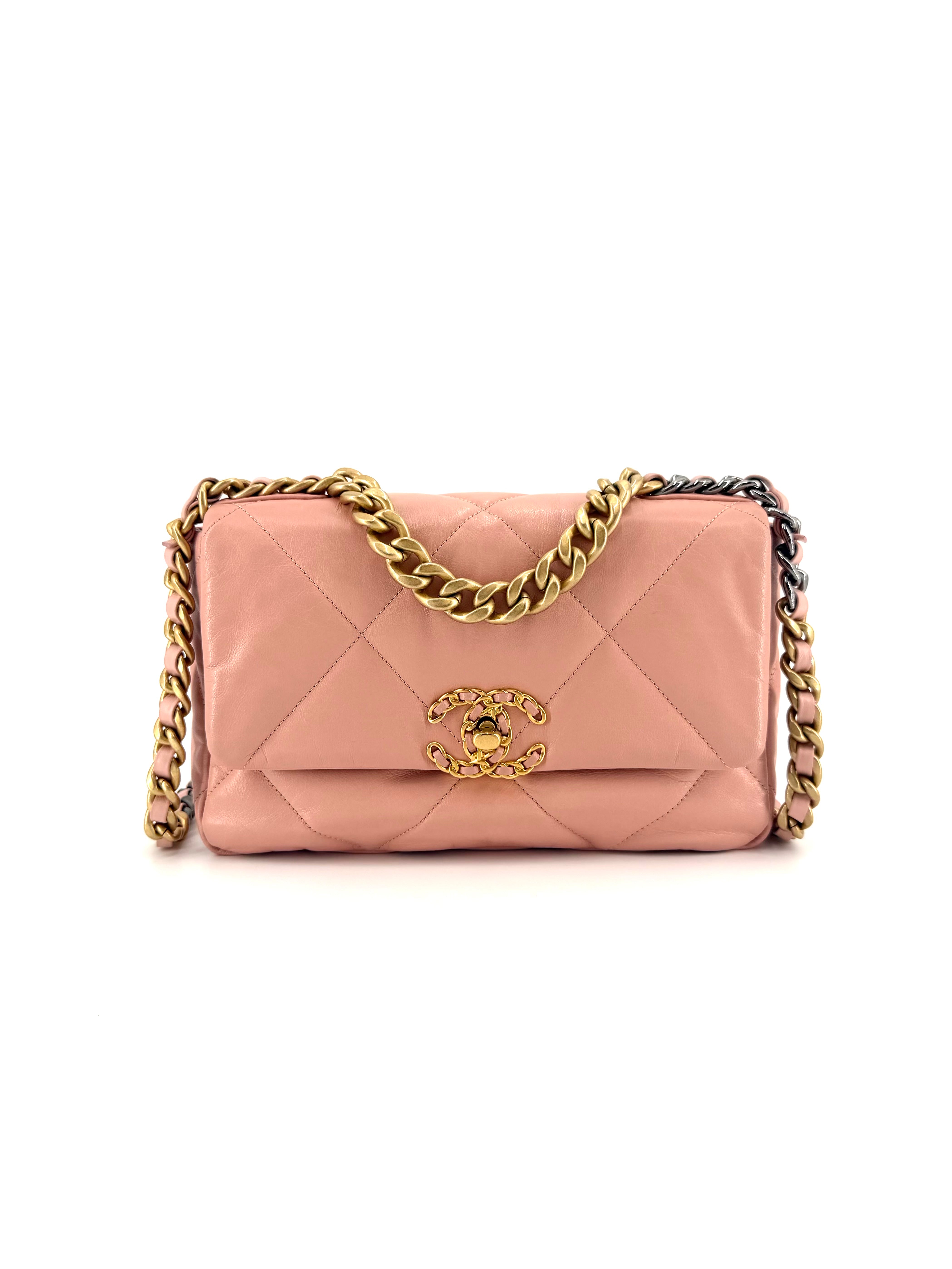 Pre-Owned Chanel 19 Medium Quilted Leather Crossbody Bag