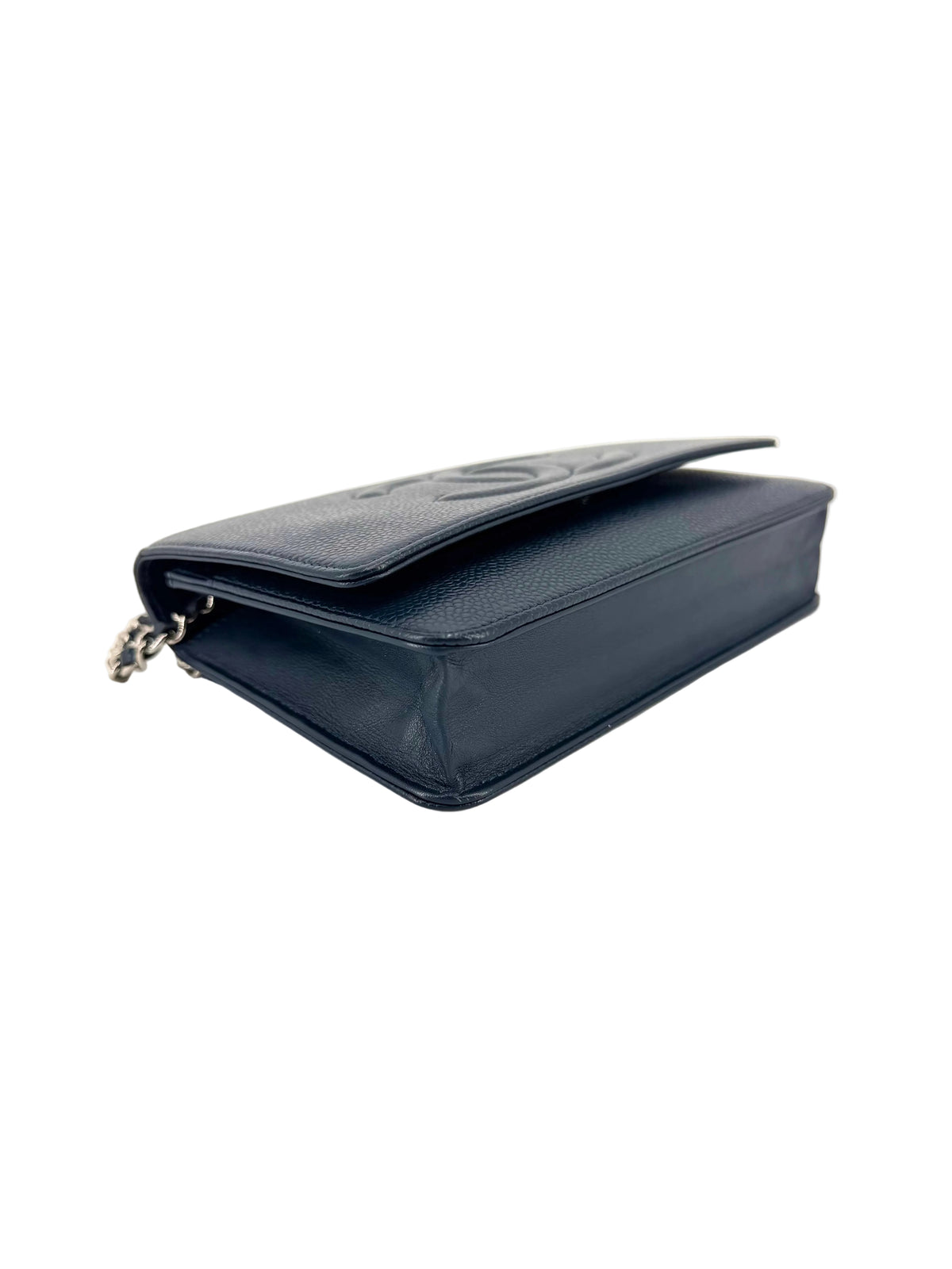 Pre-Owned Chanel Timeless Navy Caviar (WOC) Wallet on Chain