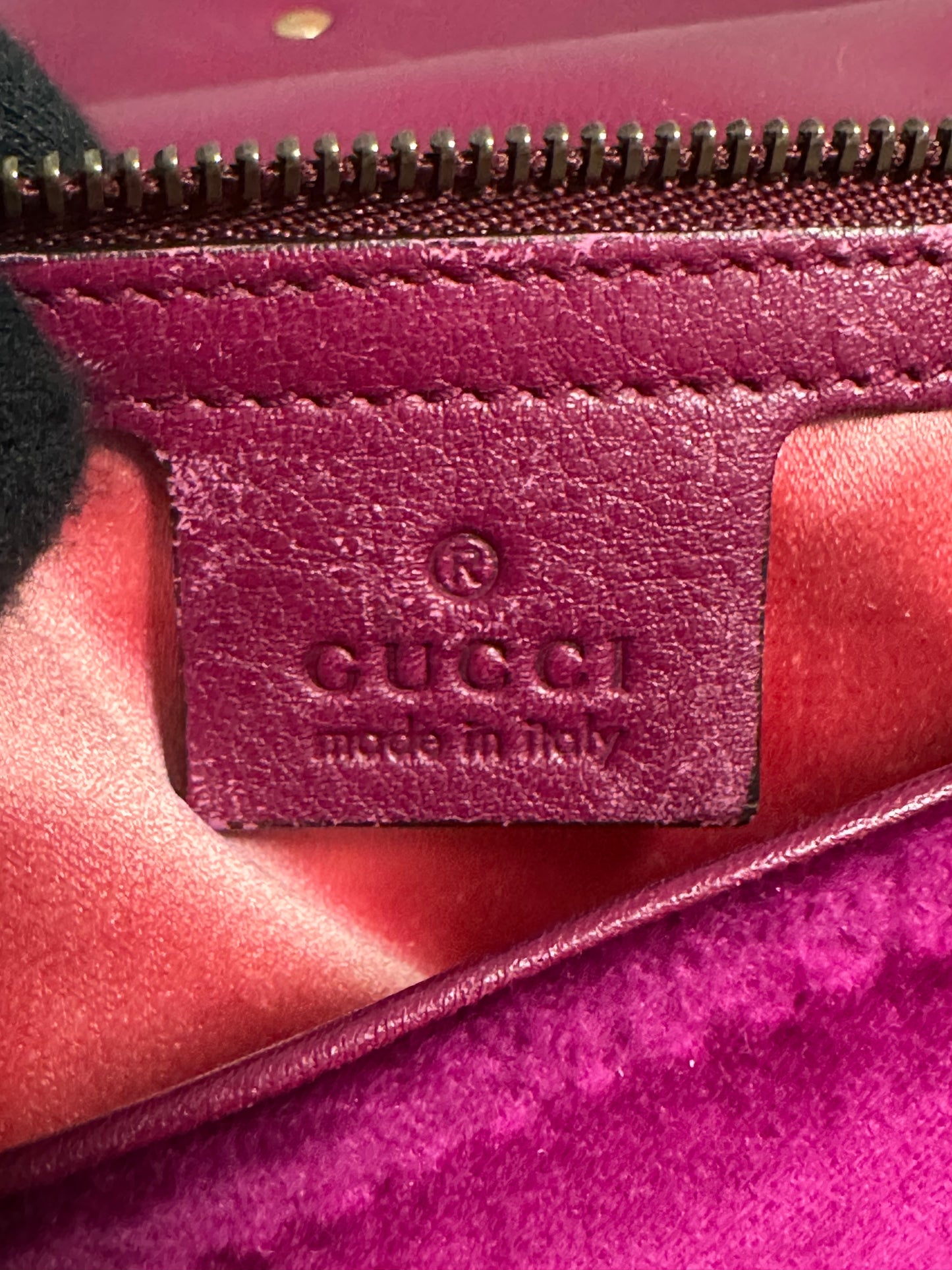 Gucci Marmont Purple Loved Embroidered Floral Medium Bag
