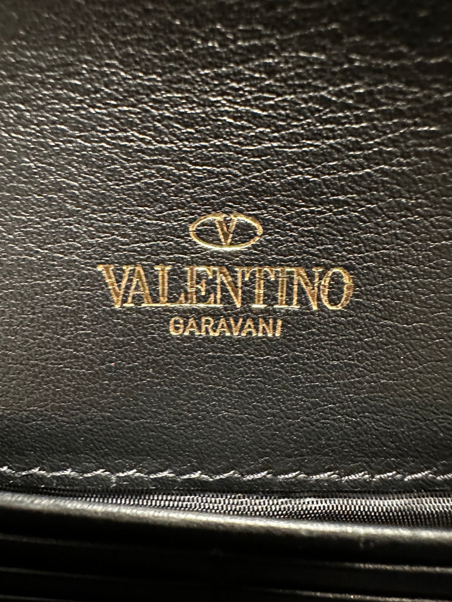 Valentino Rockstud Wristlet Travel Wallet