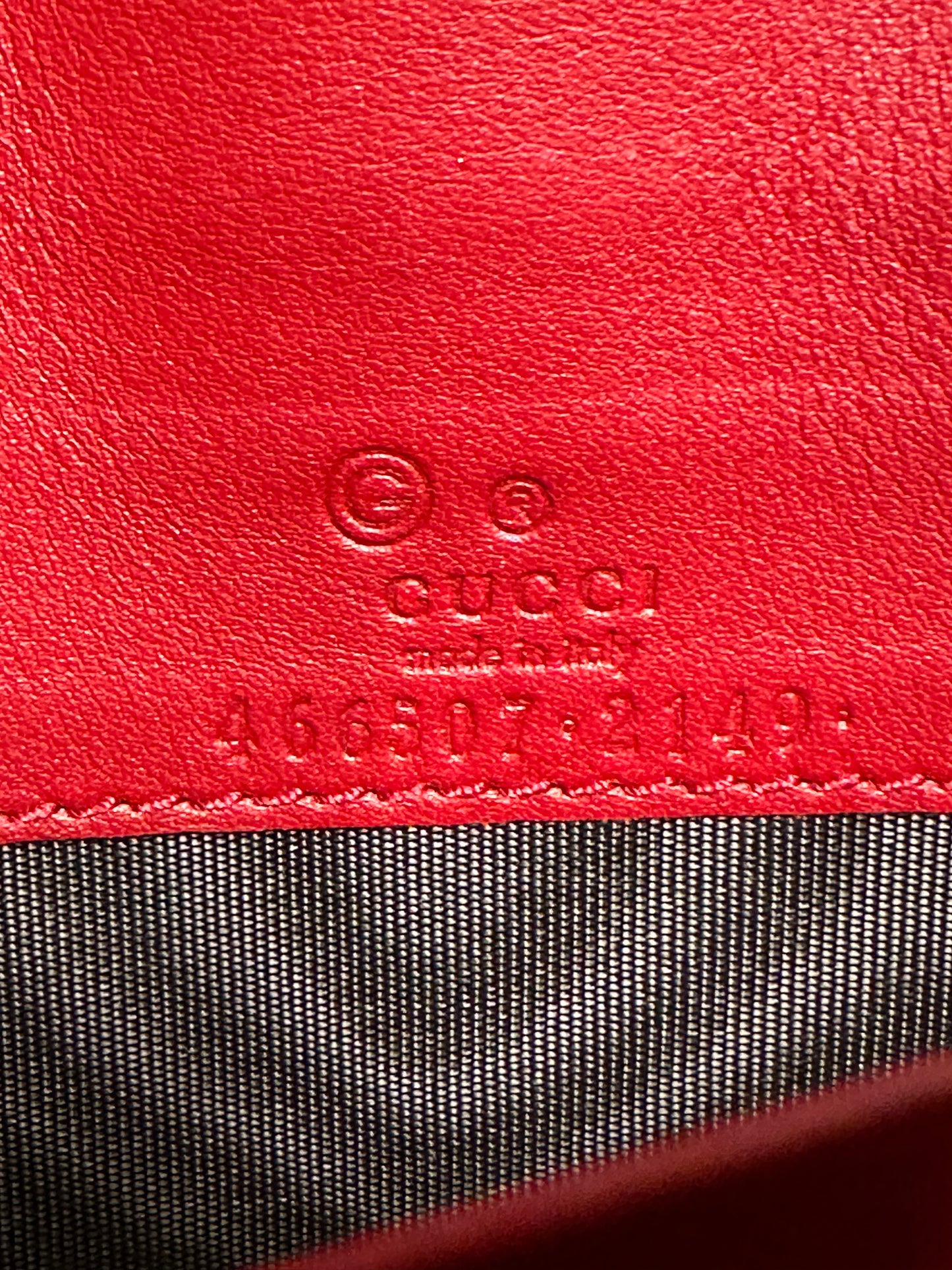 Gucci Red Microguccissima GG Leather Crossbody Strap Wallet