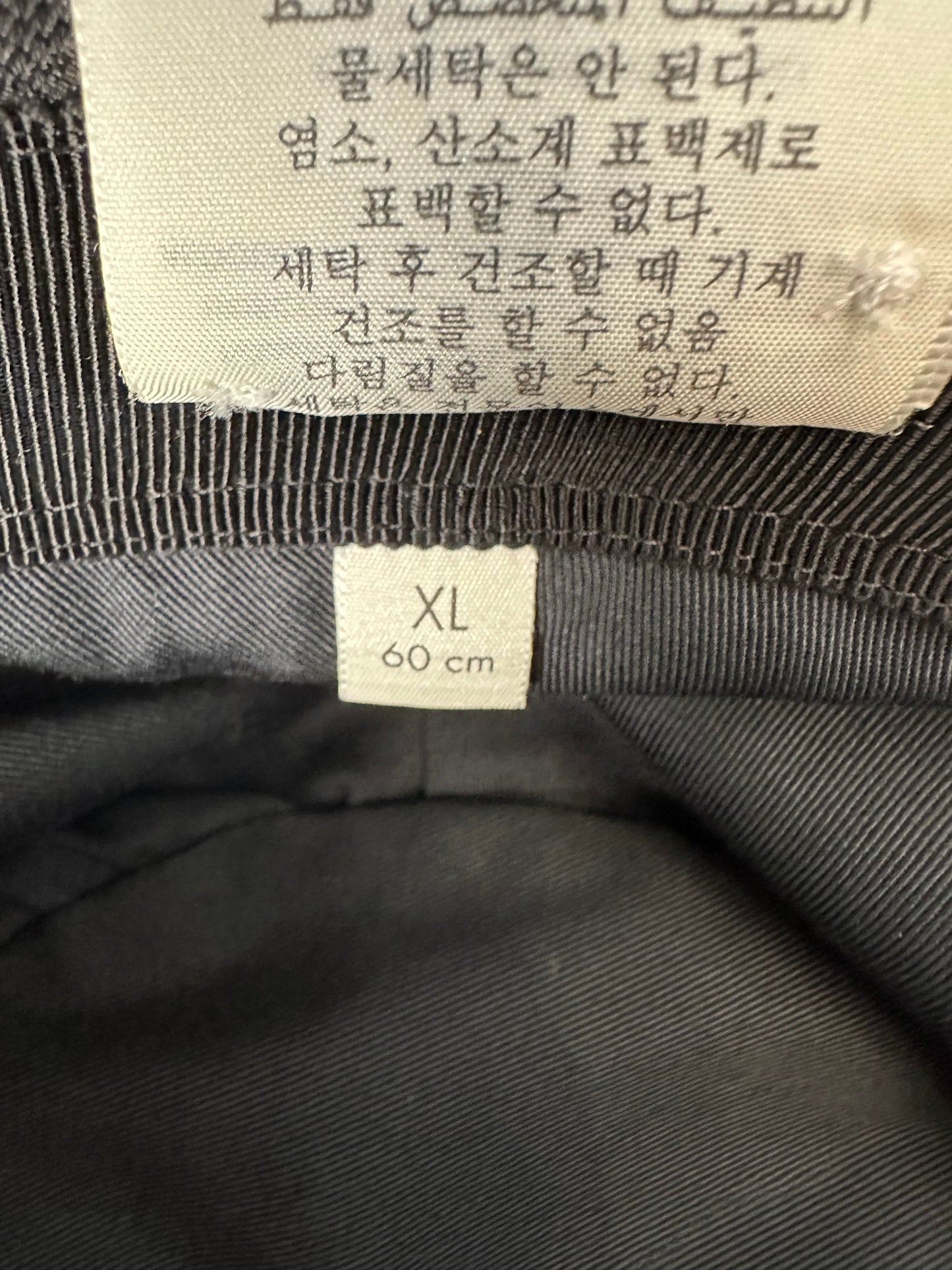 Gucci GG Black Canvas Bucket Hat Size XL 60cm