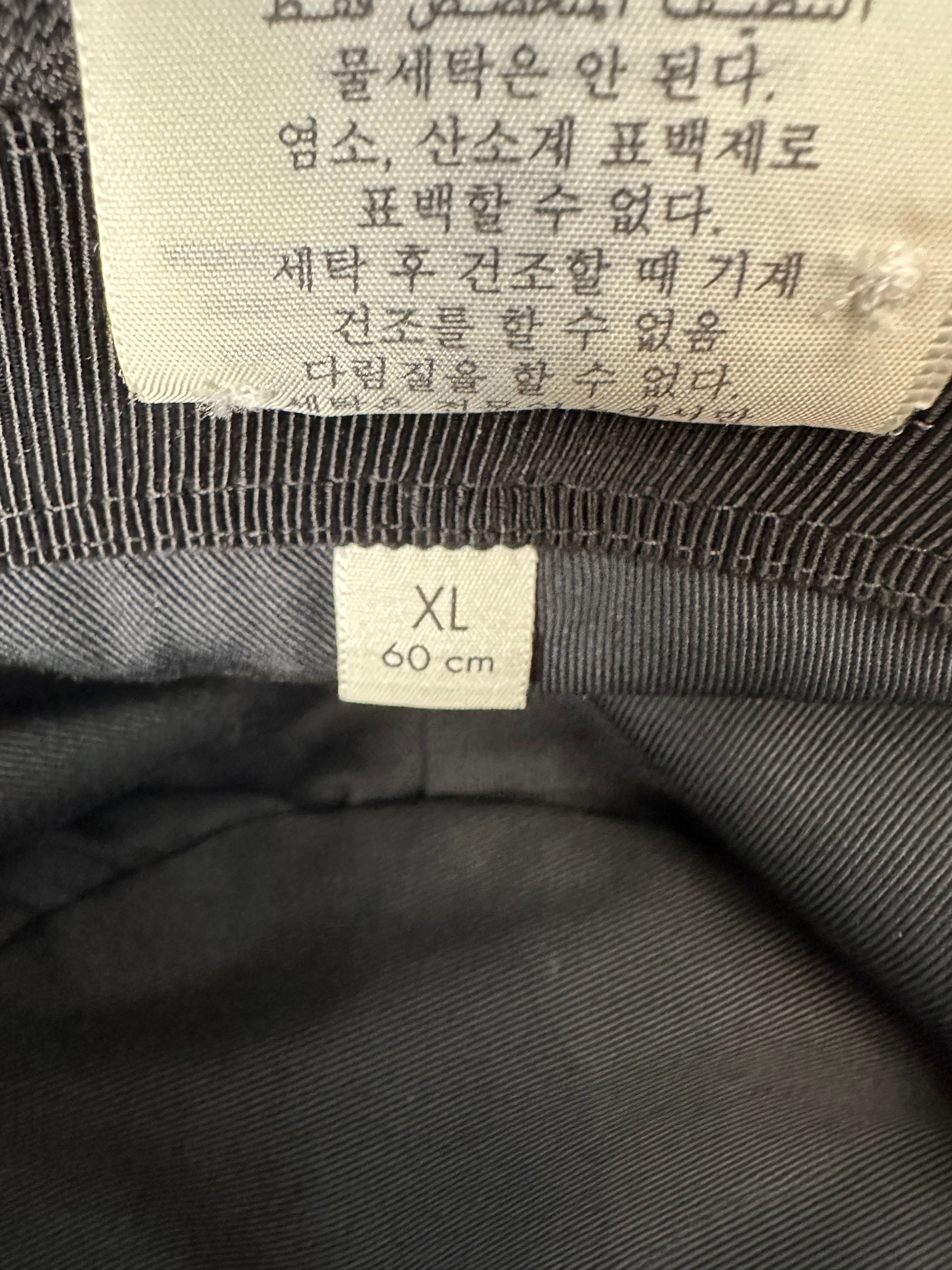 Gucci GG Black Canvas Bucket Hat Size XL 60cm