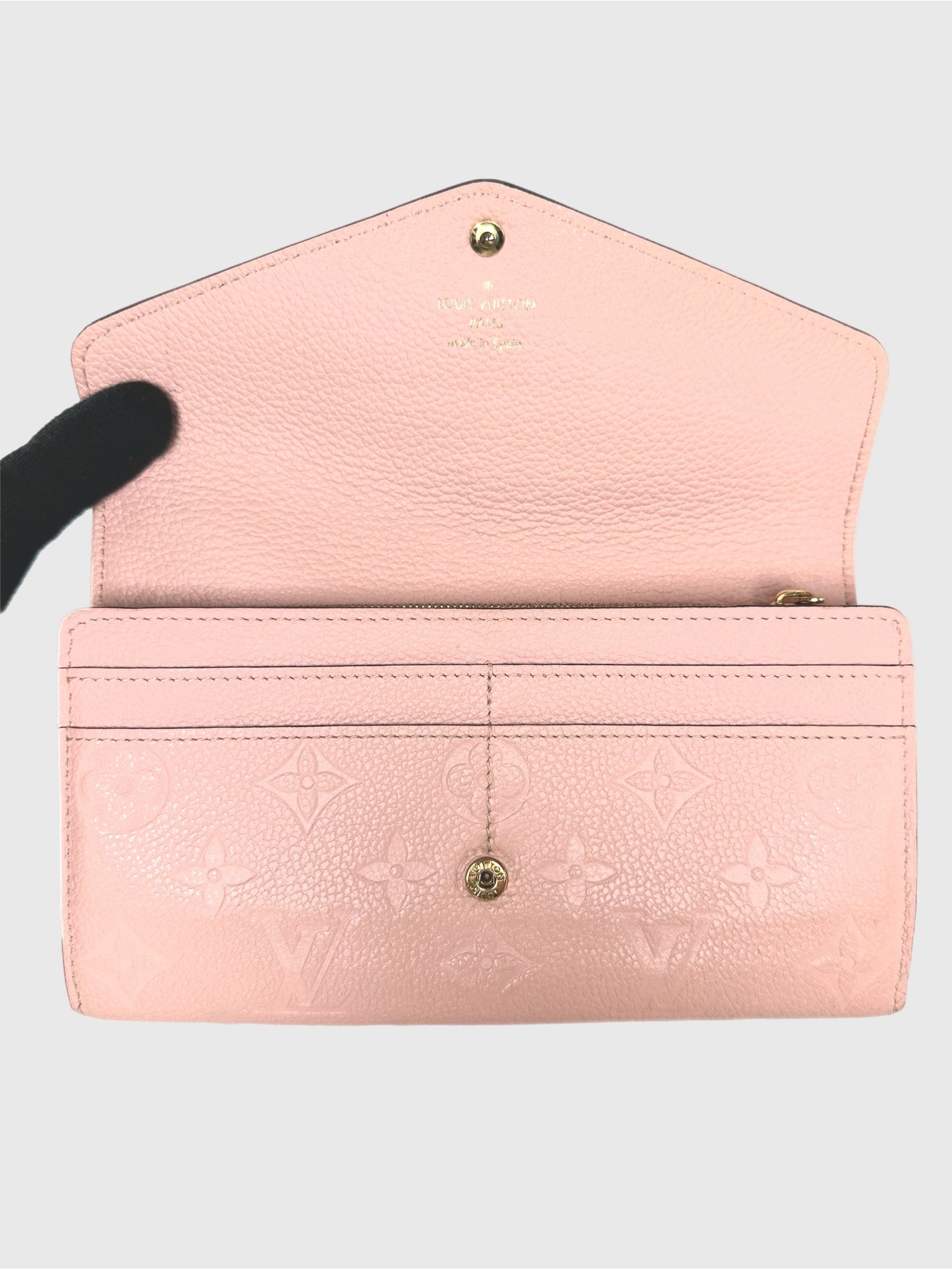 Louis Vuitton Pink Empreinte Monogram Sarah Wallet