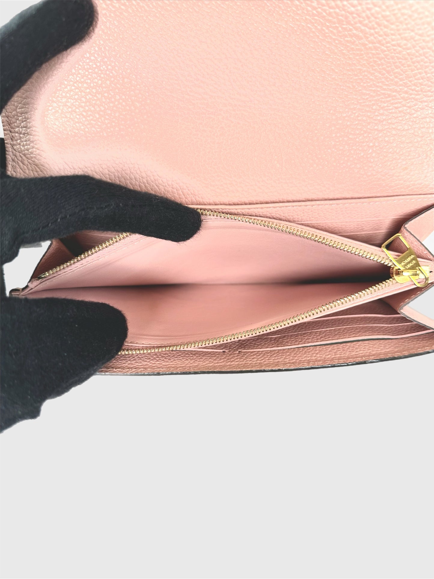 Louis Vuitton Pink Empreinte Monogram Sarah Wallet