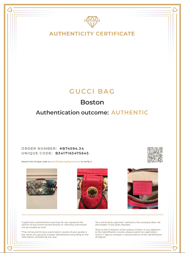 Gucci Blue Bloom Supreme GG 2way Canvas Bag Mini Boston Crossbody Handbag